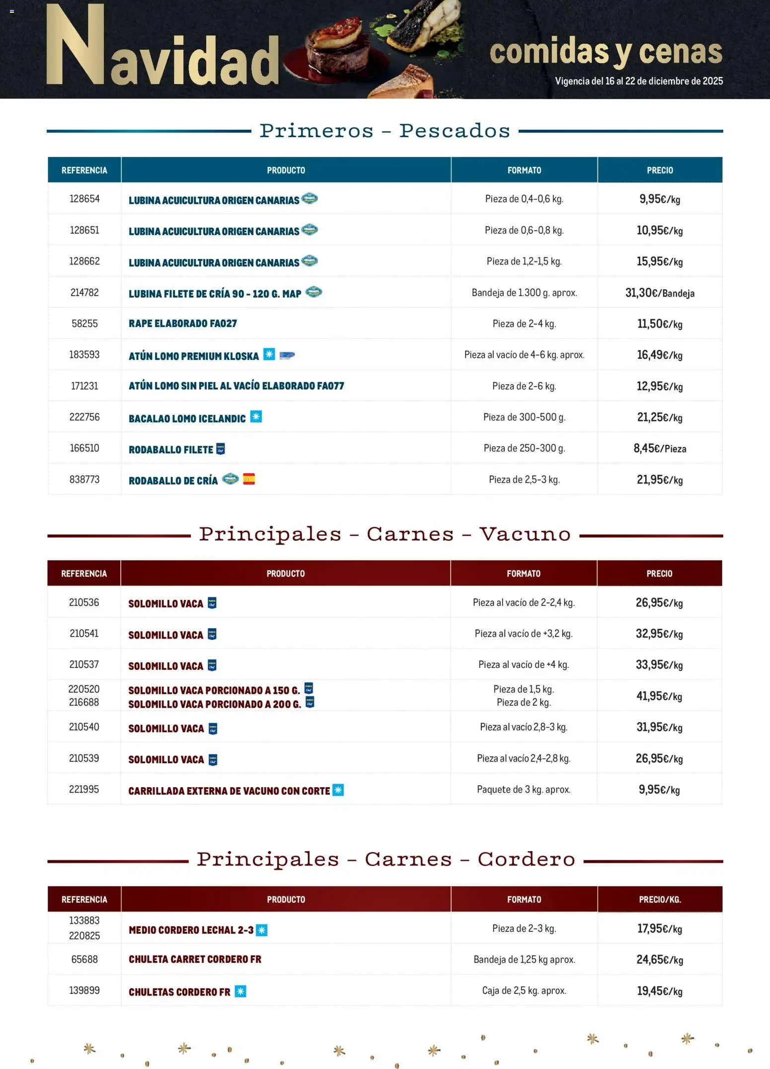 Makro - Cena Navidad Canarias │ válido desde el 16.12.2025 | Página: 2 | Productos: Φίλτρο καφέ, Filete, Bandeja, Caja