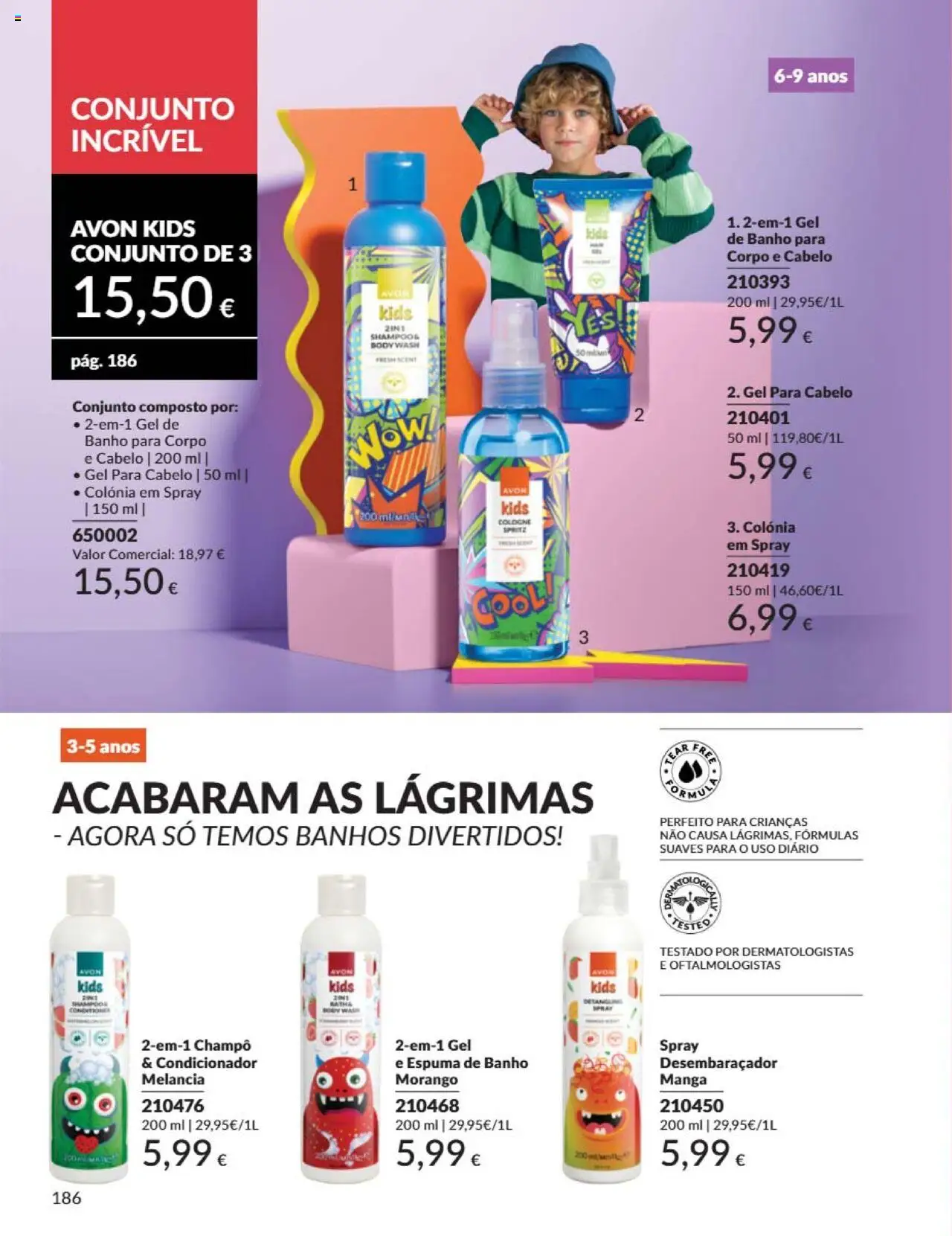 Catálogo Avon Campanha 6 │ válido de 01.06.2025 | Página: 186 | Produtos: Gel de banho, Espuma de banho, Banho, Gel para cabelo