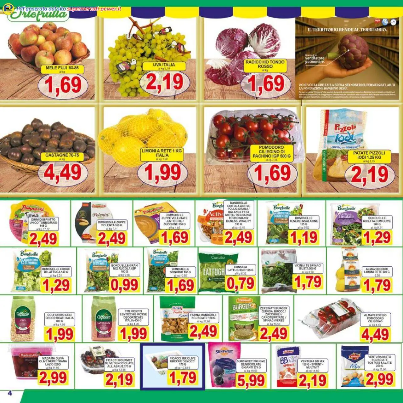 Volantino Pewex del 17.10.2025 | Pagina: 4 | Prodotti: Tè, Lenticchie, Pomodoro, Ciotola