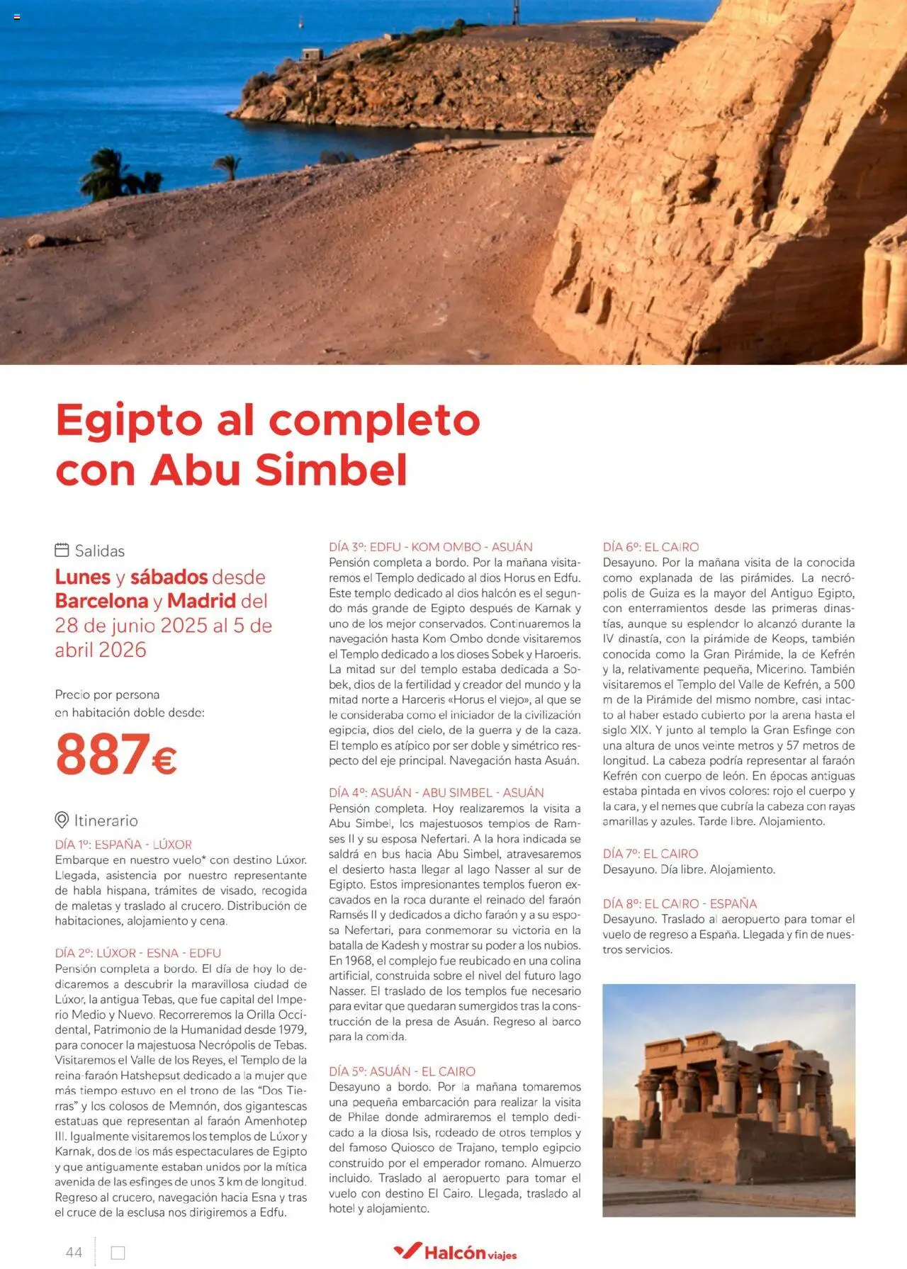 Halcón Viajes Egipto │ válido desde el 01.07.2025 | Página: 44 | Productos: Navegación