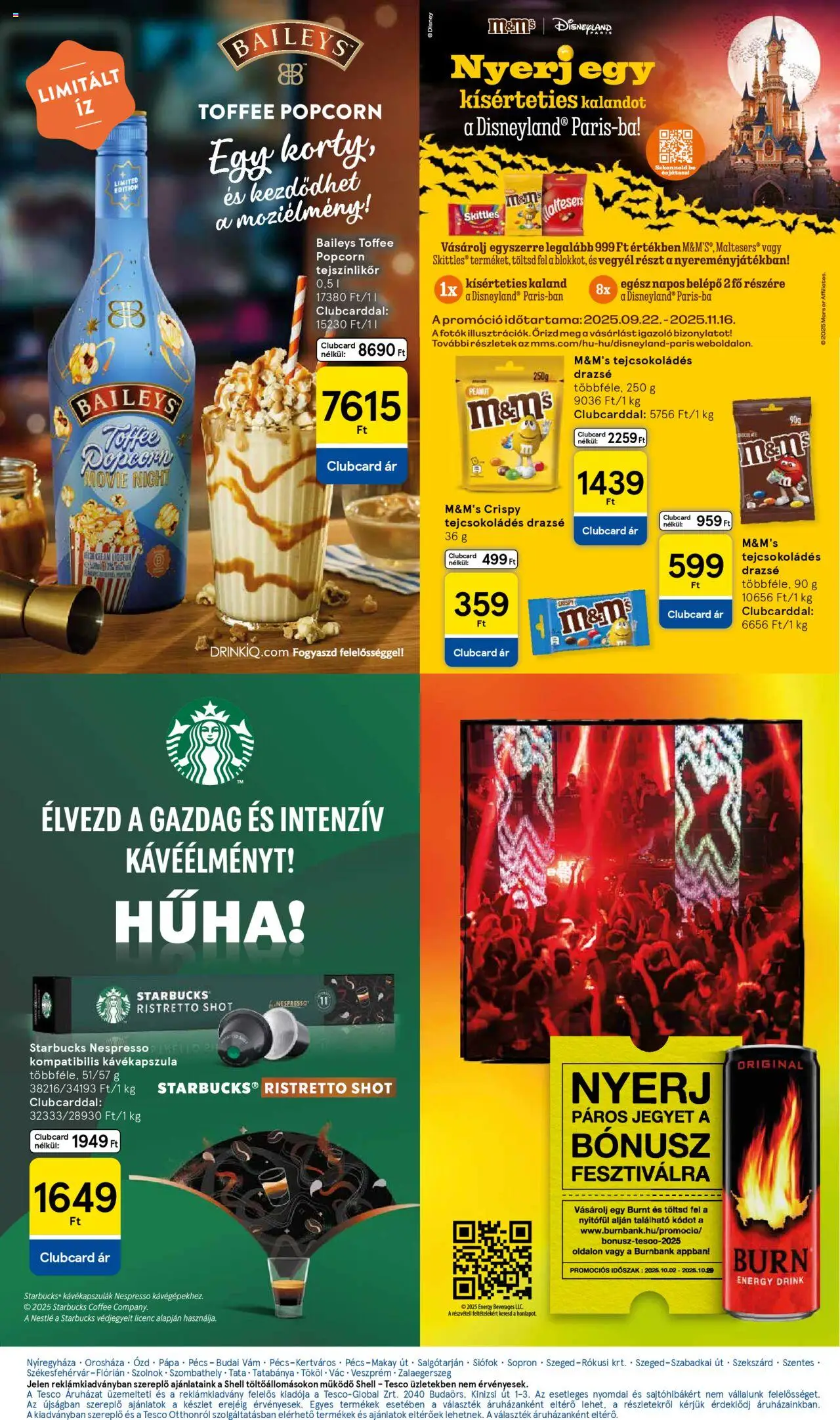 Tesco akciós ujság - amely érvényes a következő dátumtól: 16.10.2025 | Oldal: 25 | Termékek: Kávékapszula, Drazsé, Popcorn