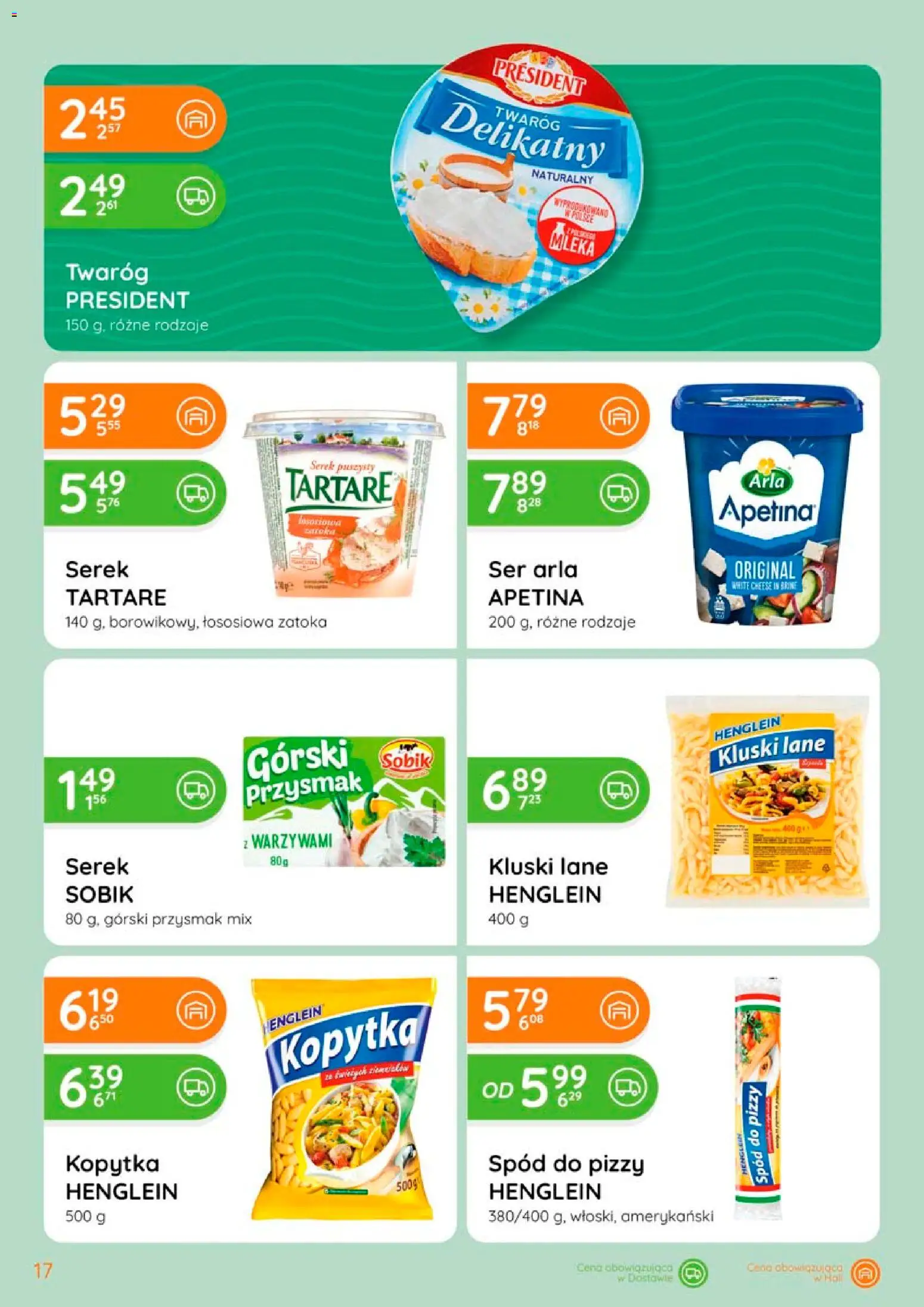 Eurocash gazetka od 02.04.2026 | Strona: 17 | Produkty: Mleka, Ser, Kopytka, Twaróg