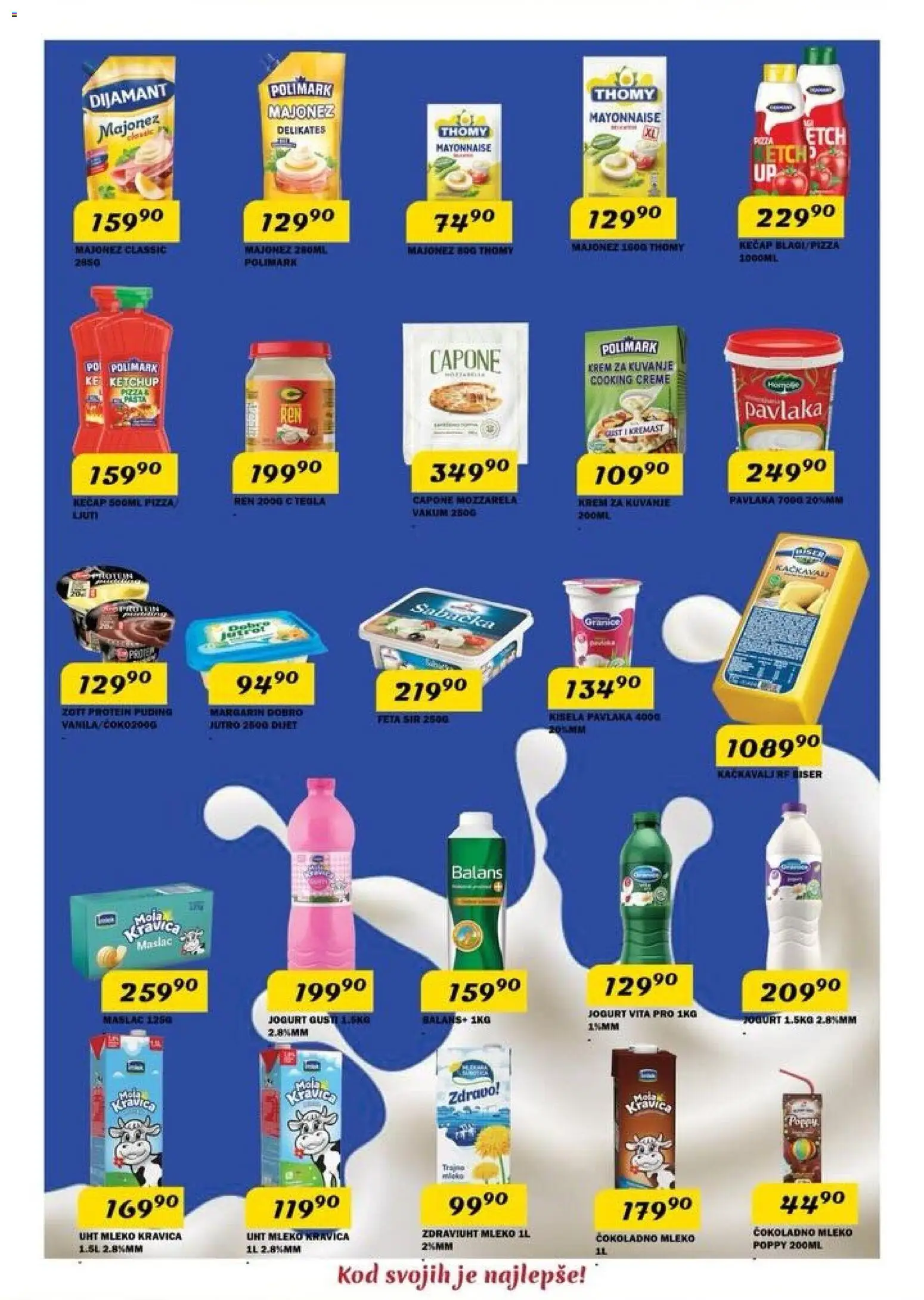 VP Dima katalog - važi od 09.04.2026 | Strana: 6 | Proizvode: Feta sir, Kisela pavlaka, Mleko, Jogurt