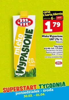 Pogląd oferty "Topaz gazetka - Superstart tygodnia" - ważna od 30.03.2026 | Strona: 3 | Produkty: Karta, Mleko wypasione, Mleko