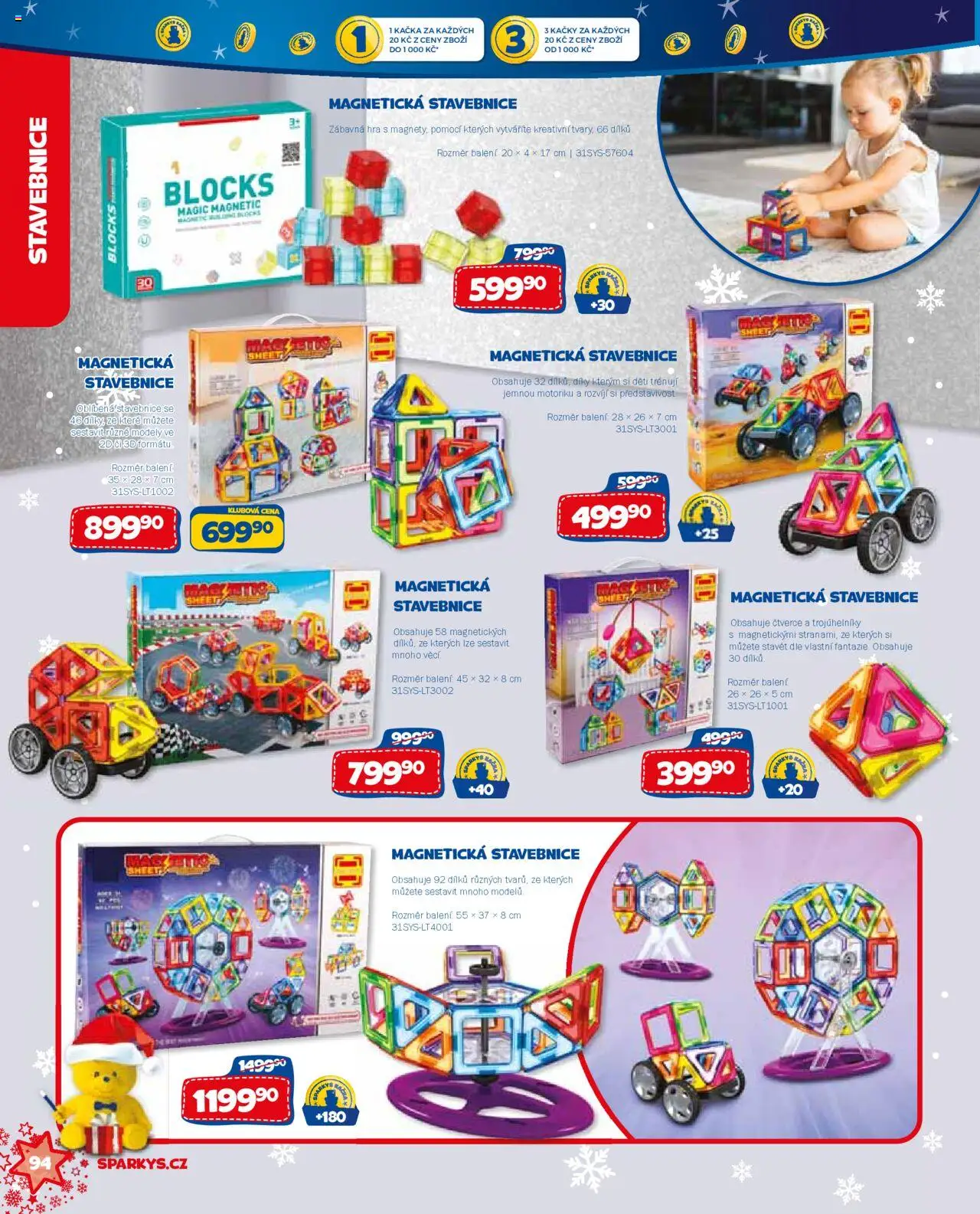 Sparkys katalog Vánoce od 01.10.2025 | Strana: 94 | Produkty: Stavebnice, Hra, Magnetická stavebnice, Modely