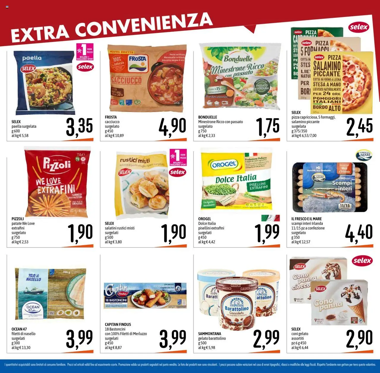Volantino Emisfero del 25.09.2025 | Pagina: 14 | Prodotti: Salatini, Gelato, Pasta, Rustici