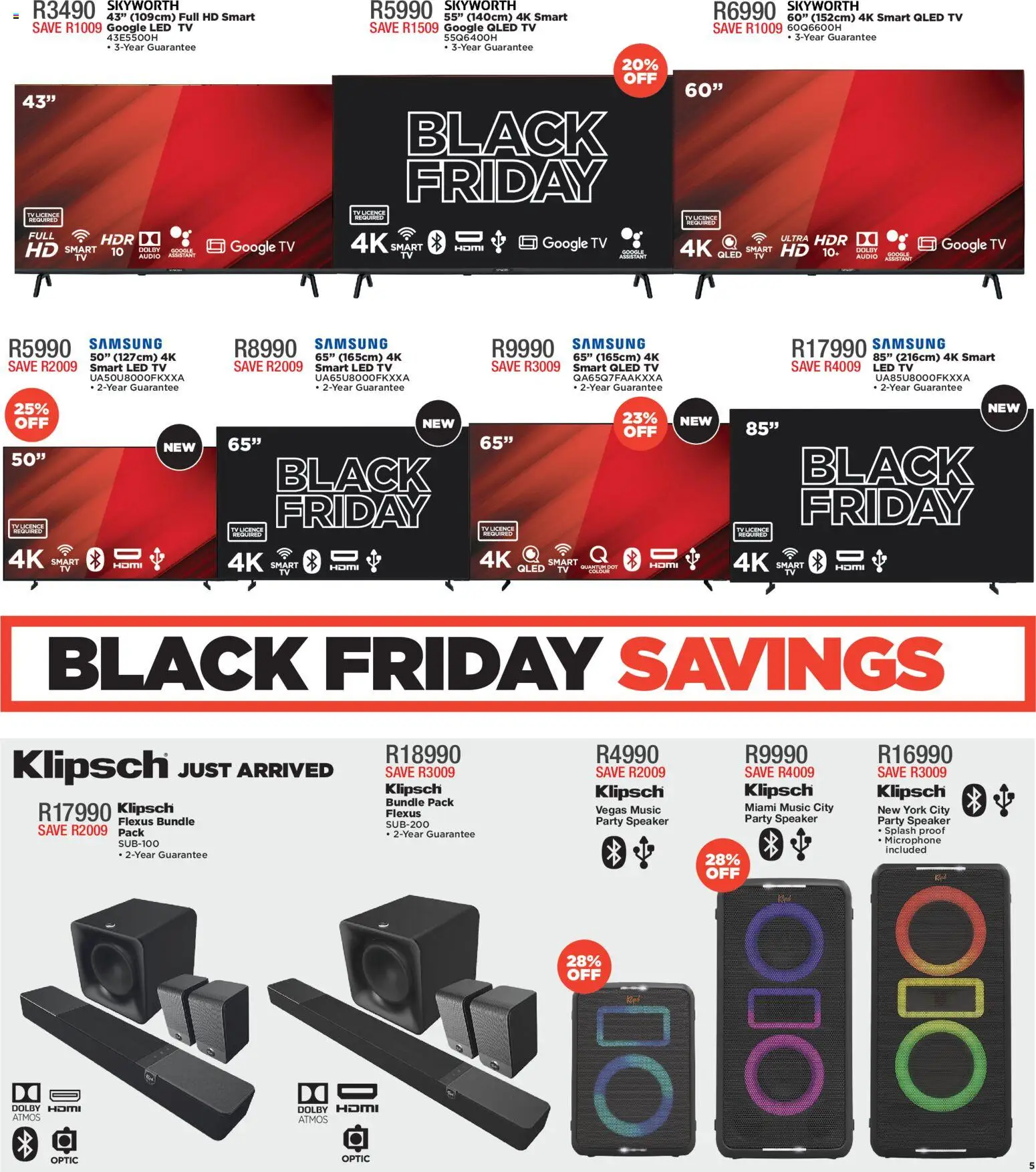 New House and Home catalogue – valid from 24.11.2025 | Page: 5 | Products: Audio, Microphone, Speaker, TV