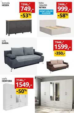 Pogląd oferty "Black Red White promocje" - ważna od 12.02.2026 | Strona: 5 | Produkty: Łóżko, Szafa, Komoda, Sofa