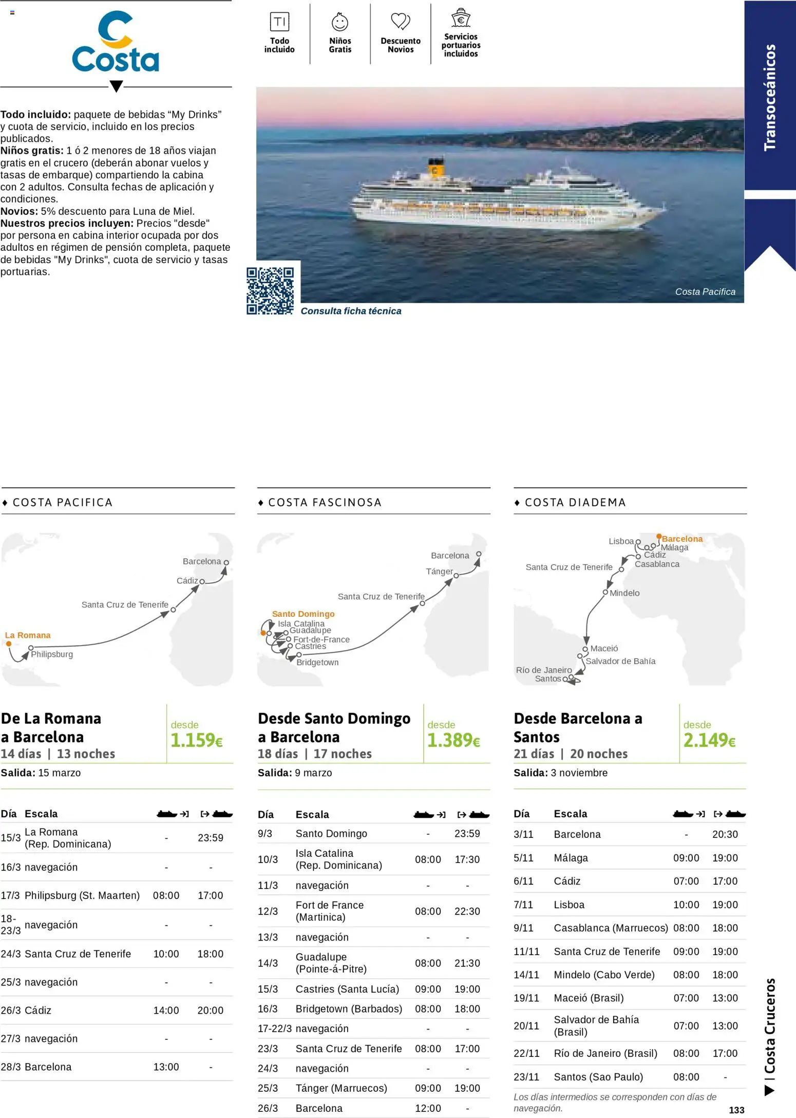 Viajes El Corte Inglés Cruceros marítimos │ válido desde el 01.01.2026 | Página: 134 | Productos: Navegación