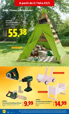 Pré-visualização Lidl Novidades válido de 23.03.2026 | Página: 12 | Produtos: Tenda, Cama