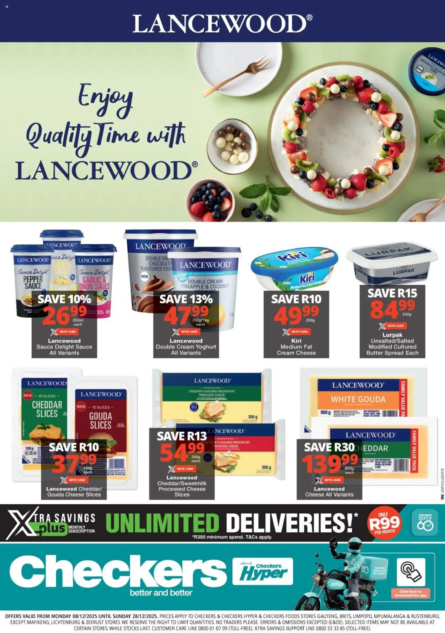 New Checkers catalogue – valid from 08.12.2025 | Page: 1 | Products: Yoghurt, Butter, Pineapple, Pepper