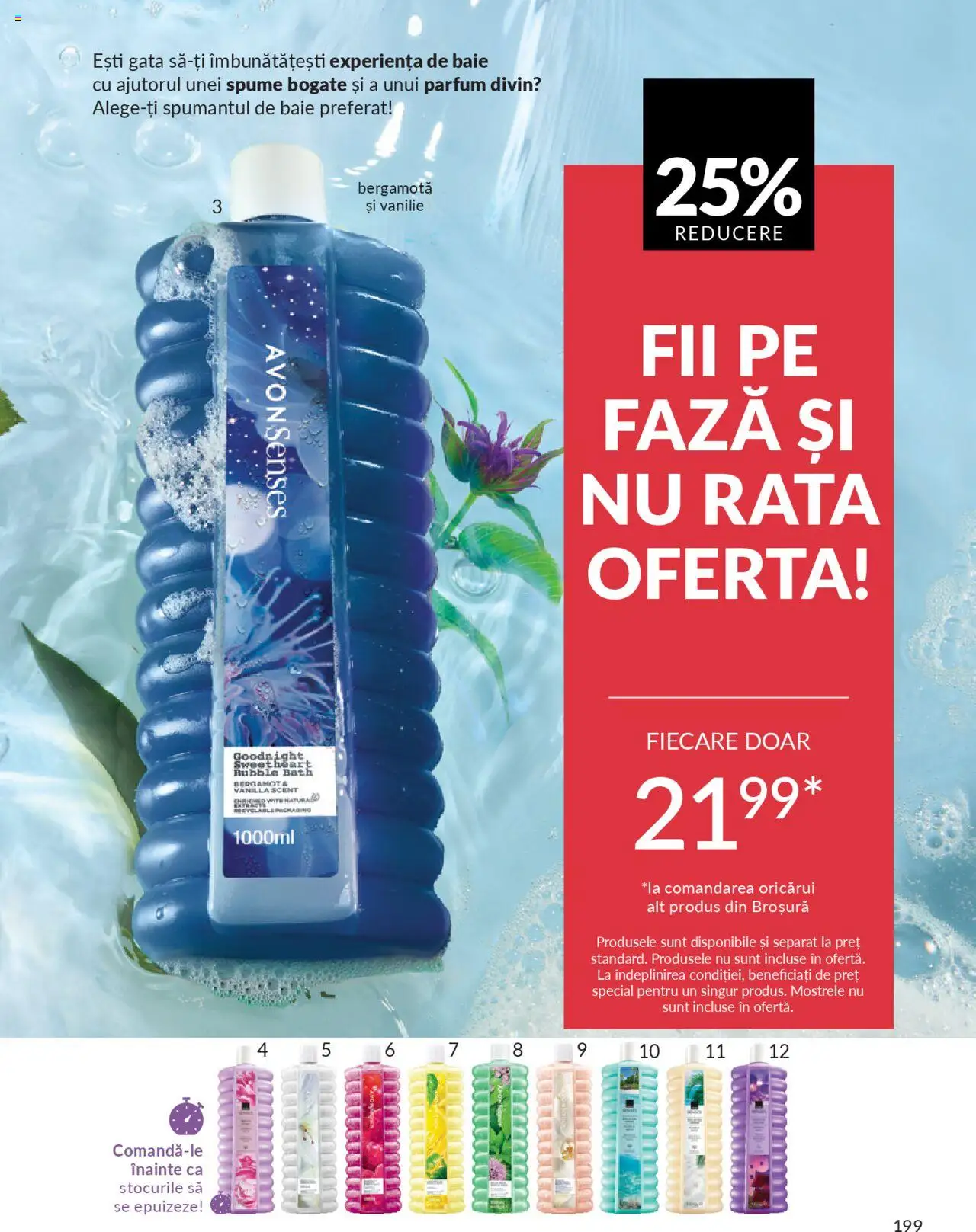 Catalog Avon - 09 2025 – valabil de la 01.09.2025 | Pagină: 199 | Produse: Trandafir, Parfum, Spumant de baie, Lămâie