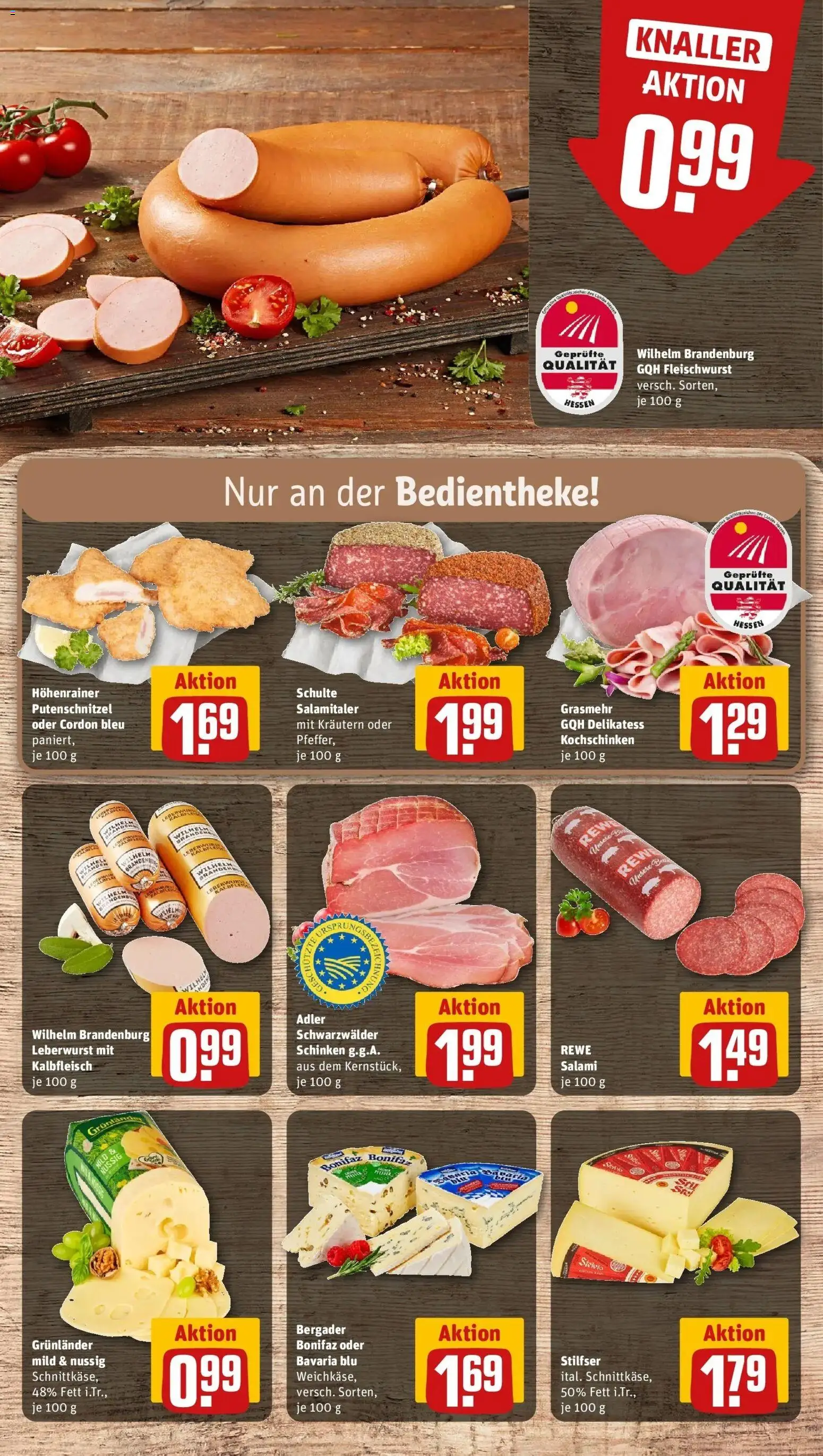 Rewe Prospekt Babenhausen	 – gültig ab 08.03.2026 | Seite: 11 | Produkte: Grunlander, Putenschnitzel, Salami, Schinken