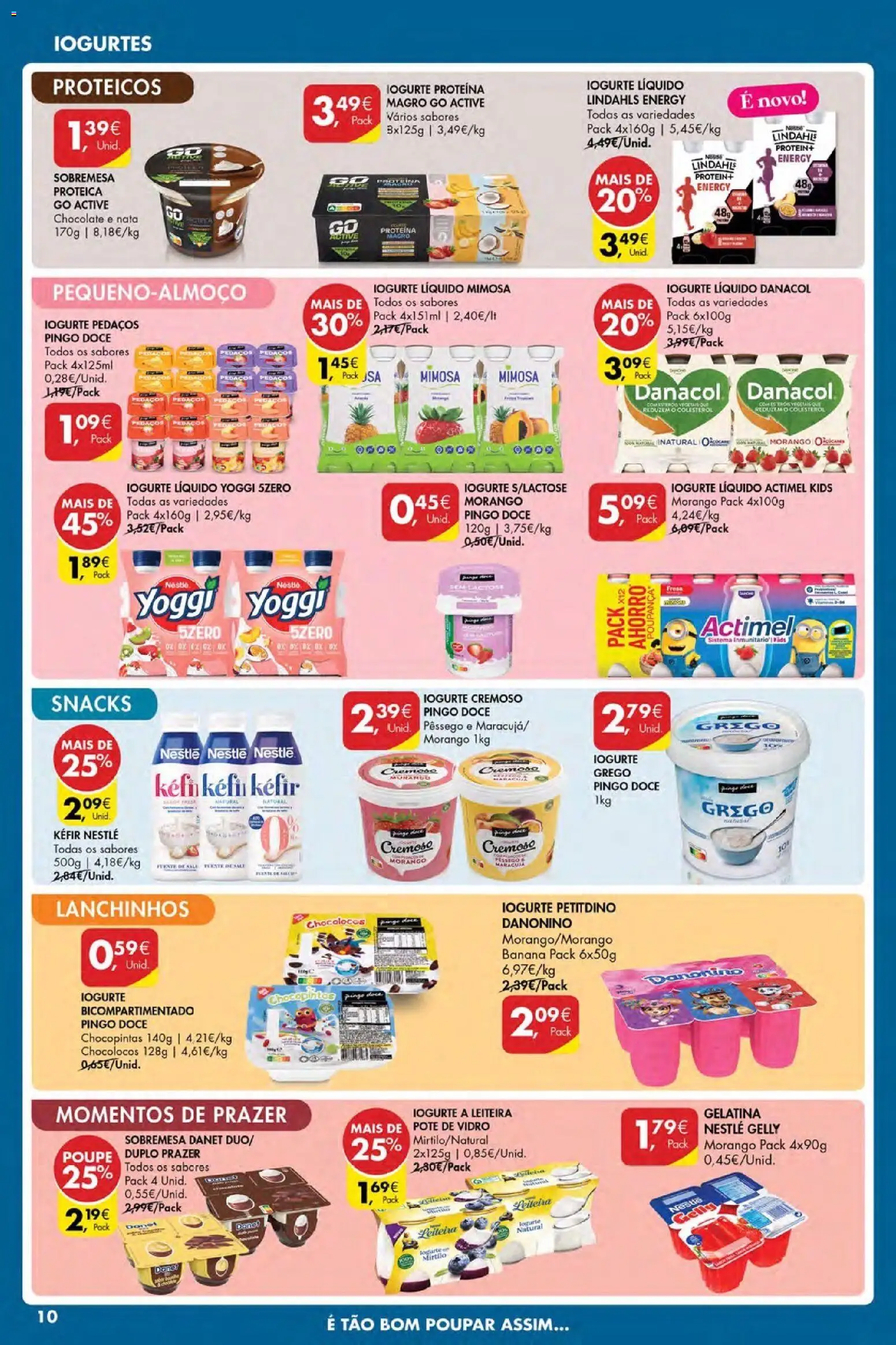 Pingo Doce Poupe Esta Semana Açores │ válido de 07.01.2026 | Página: 10 | Produtos: Nestlé, Chocolate, Iogurte liquido, Proteina