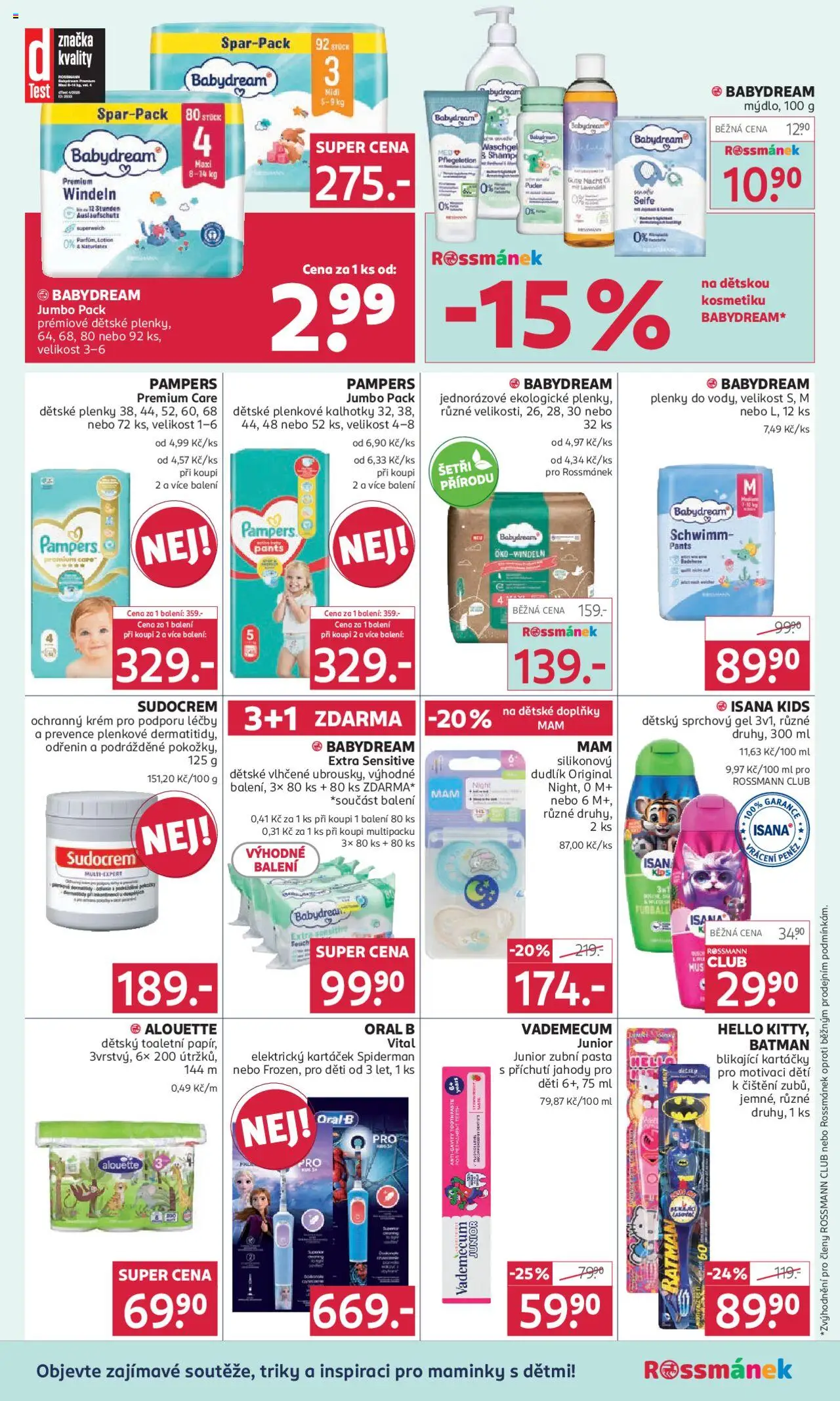 Rossmann leták od 18.06.2025 | Strana: 15 | Produkty: Sprchový gel, Kalhotky, Test, Dudlík