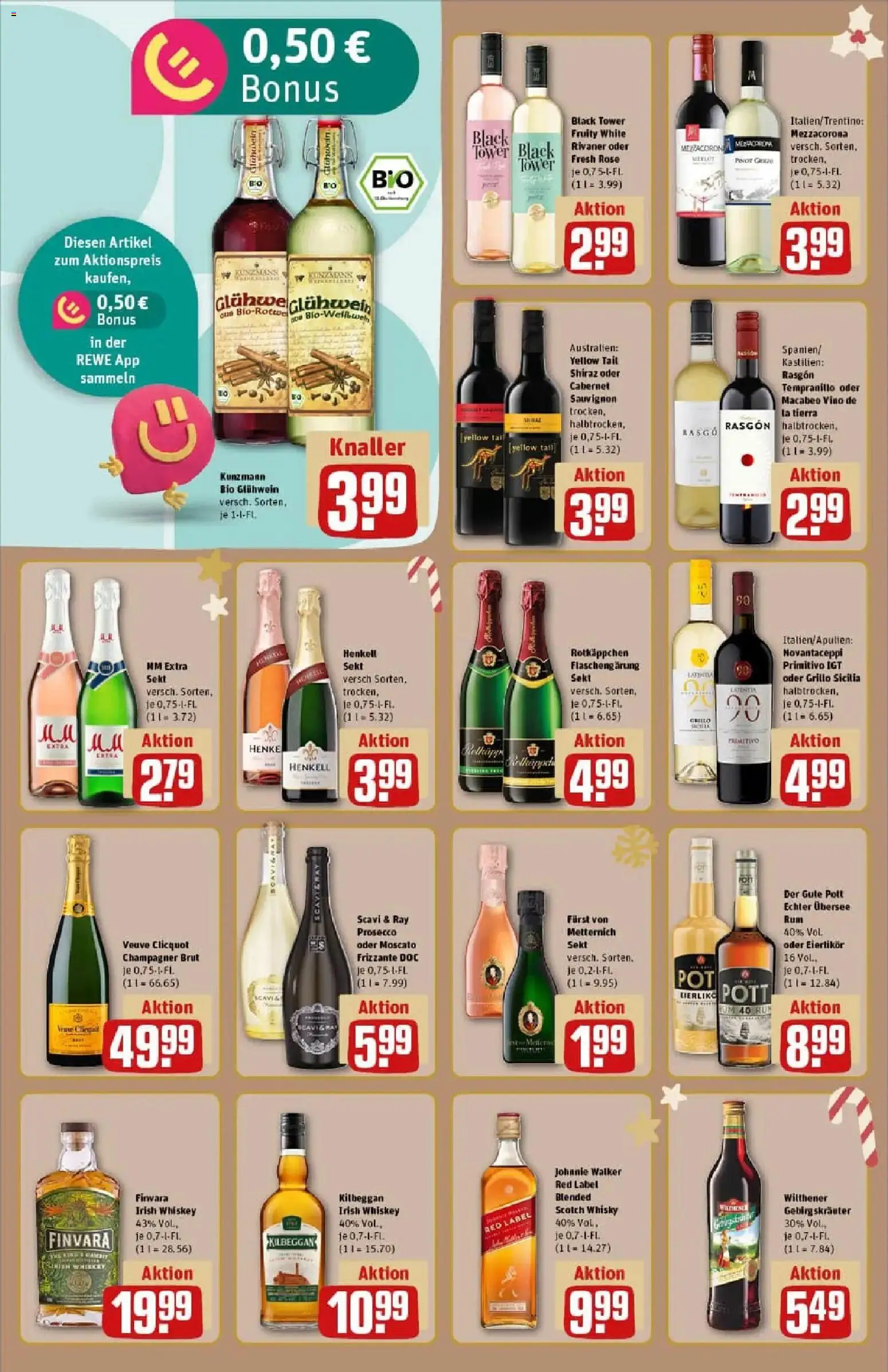 Rewe prospekt Lutherstadt Eisleben	 – gültig ab 01.12.2025 | Seite: 22 | Produkte: Sekt, Wilthener gebirgskrauter, Rotkäppchen, Whiskey