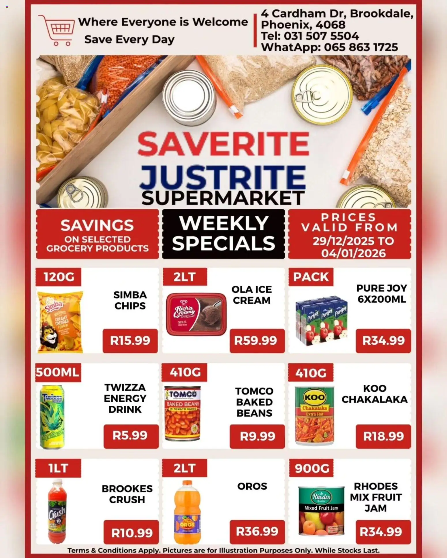 New Saverite catalogue – valid from 29.12.2025 | Page: 1 | Products: Beans, Chocolate, Fruit, Sauce