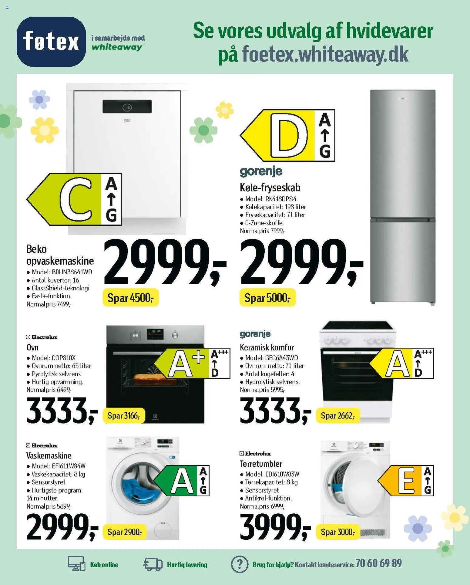 Føtex tilbudsavis – gyldig fra 13.03.2026 | Side: 51 | Produkter: Komfur, Vaskemaskine, Tørretumbler, Opvaskemaskine