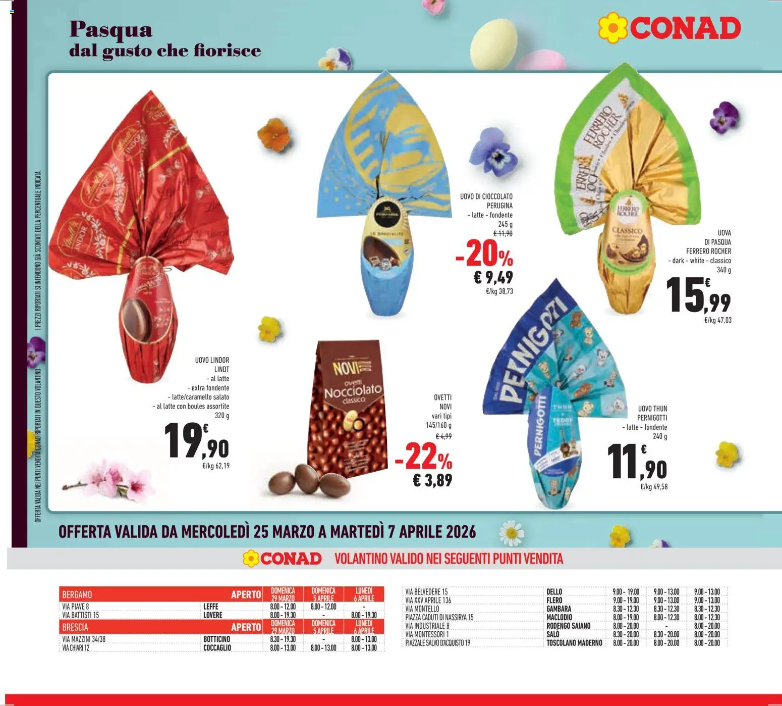 Volantino Conad del 25.03.2026 | Pagina: 6 | Prodotti: Uova, Cioccolato, Latte