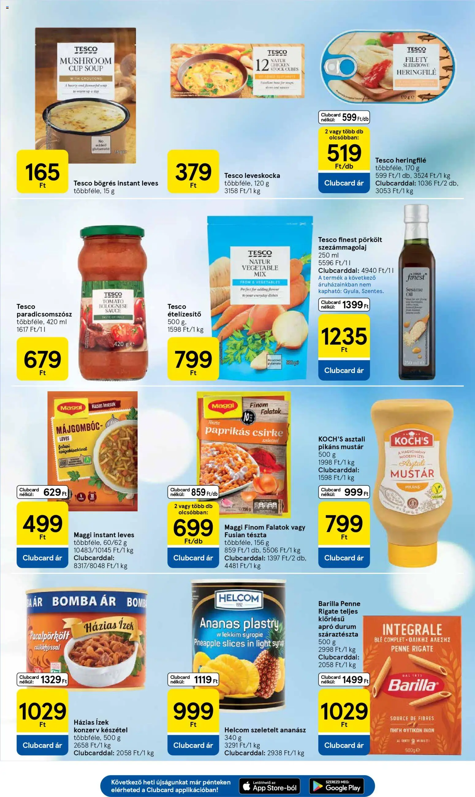 Tesco akciós ujság - amely érvényes a következő dátumtól: 29.01.2026 | Oldal: 21 | Termékek: Maggi, Penne, Paradicsomszósz, Mustár