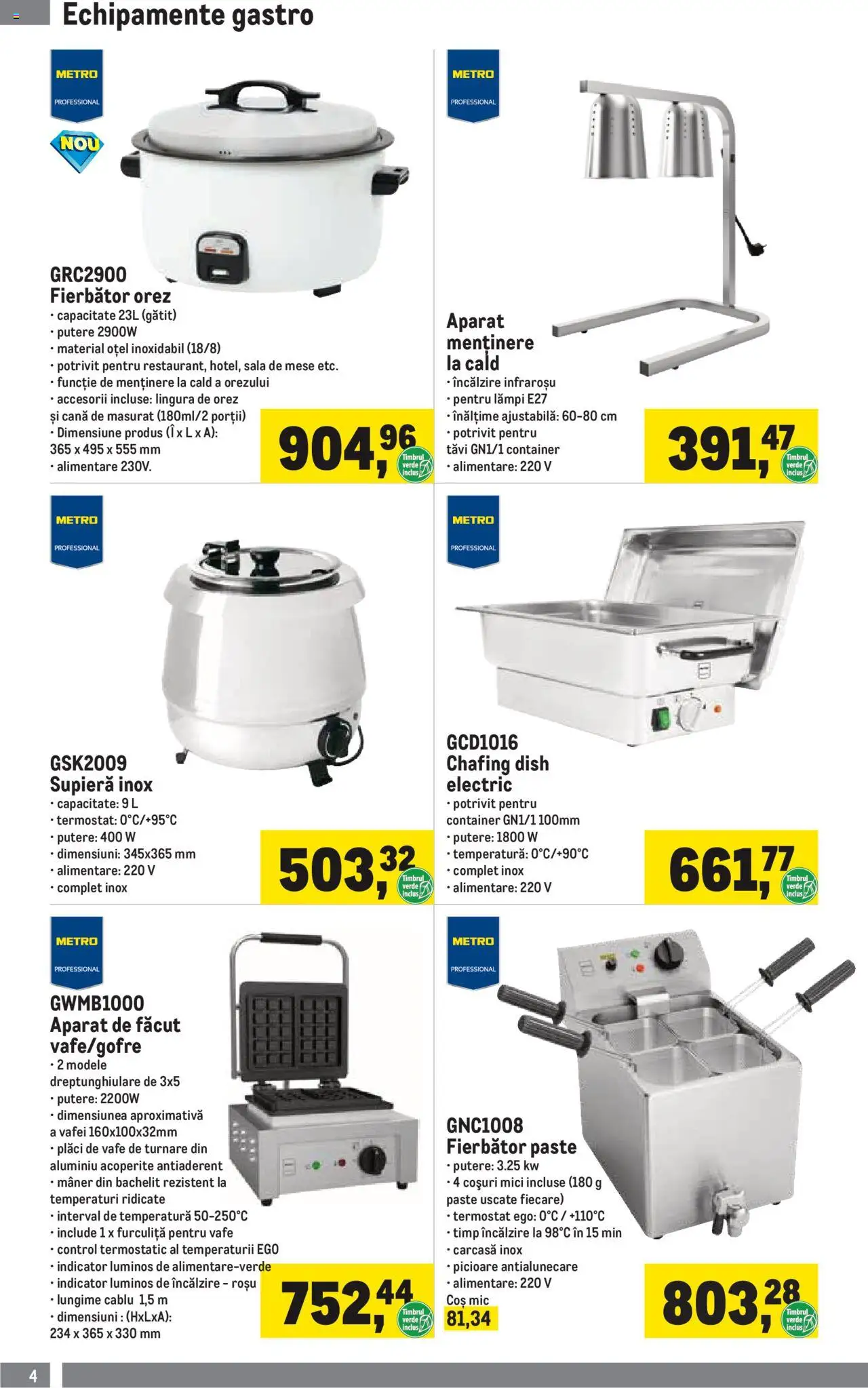 Metro catalog - Soluții Nealimentare pentru HoReCa – valabil de la 01.07.2025 | Pagină: 4 | Produse: Carcasă, Mici, Orez, Paste