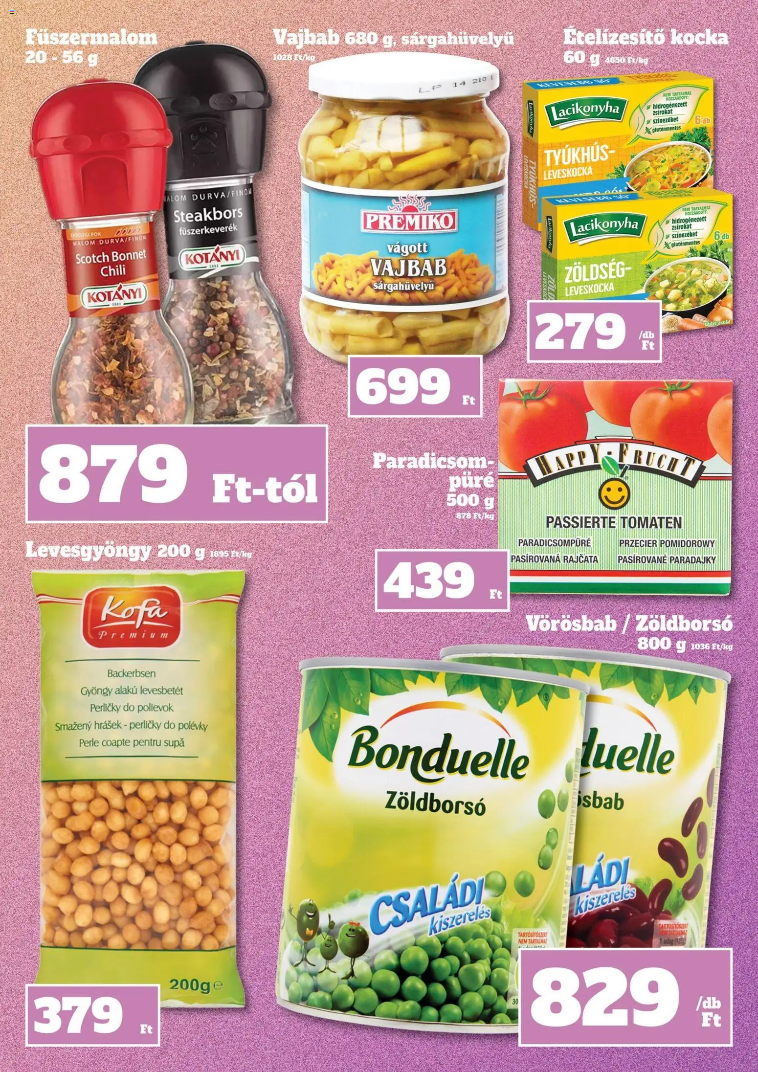 Family Diszkont akciós ujság - amely érvényes a következő dátumtól: 09.04.2026 | Oldal: 10 | Termékek: Fűszerkeverék, Leveskocka, Paradicsom, Gluténmentes