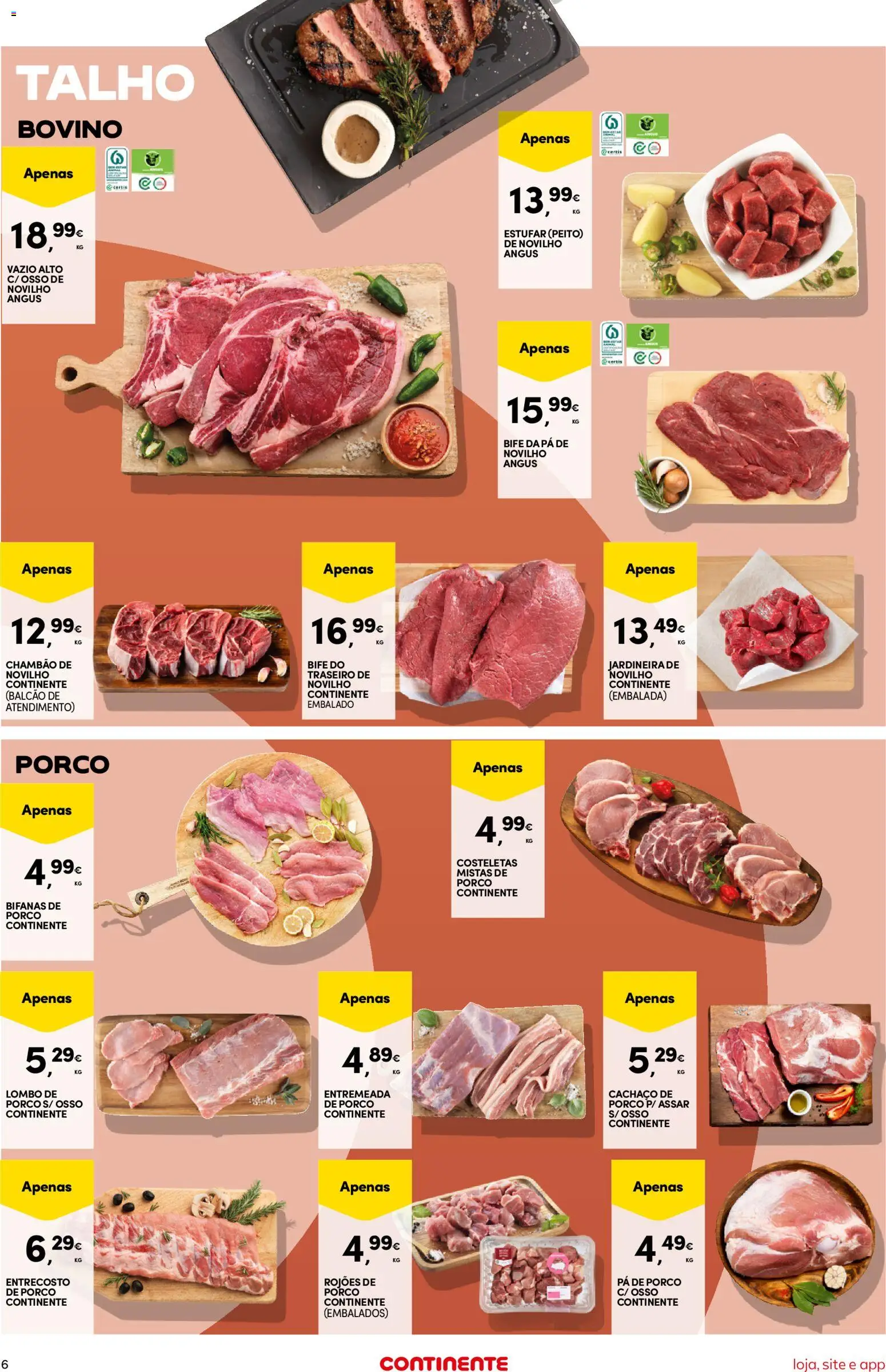 Continente Semanal Continente Bom Dia │ válido de 24.02.2026 | Página: 6 | Produtos: Lombo, Pá