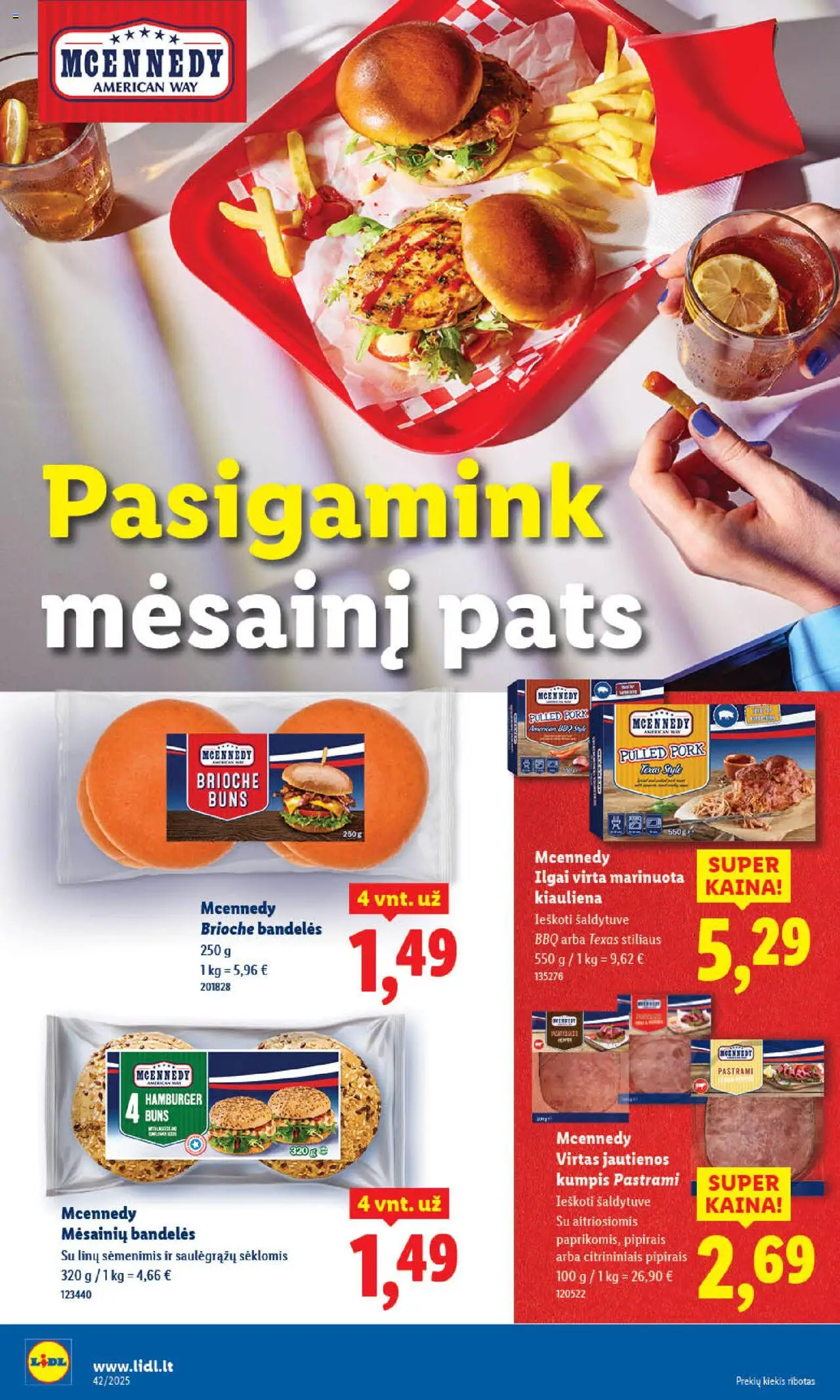 LIDL akcijos nuo 13.10.2025 | Puslapis: 16 | Prekių: Jautienos, Bandelės, Kumpis, Kiauliena