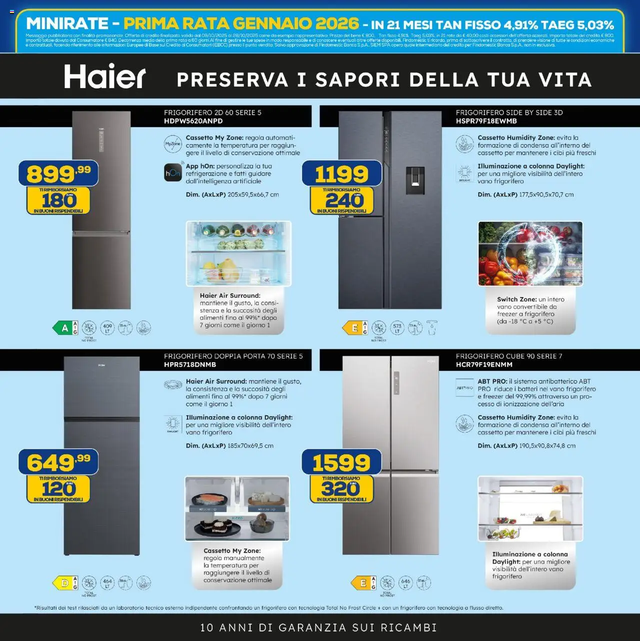 Volantino Euronics del 09.10.2025 | Pagina: 14 | Prodotti: Freezer, Frigorifero