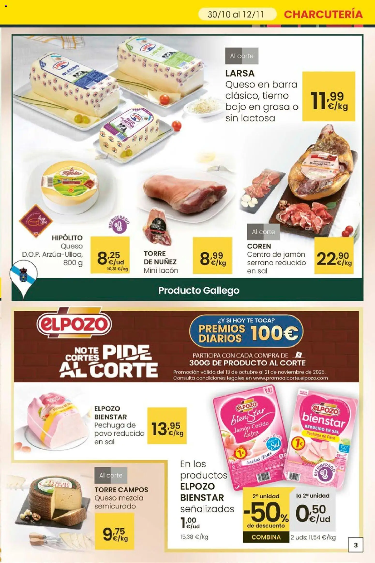 Eroski - Aliprox │ válido desde el 30.10.2025 | Página: 3 | Productos: Queso, Jamón, Jamón cocido, Té