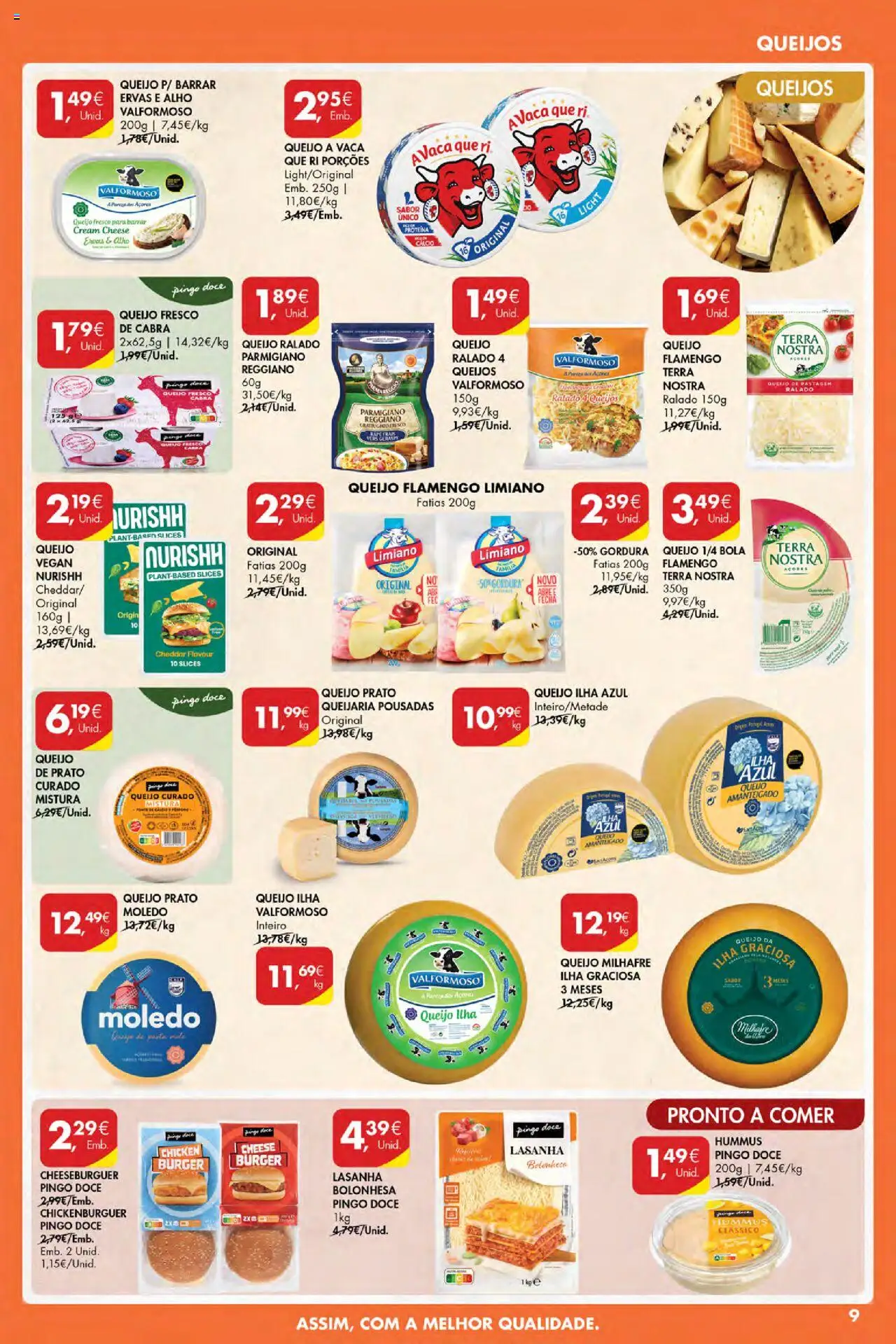 Pingo Doce Poupe Esta Semana Açores │ válido de 16.10.2025 | Página: 9 | Produtos: Cream cheese, Lasanha, Queijo, Proteina