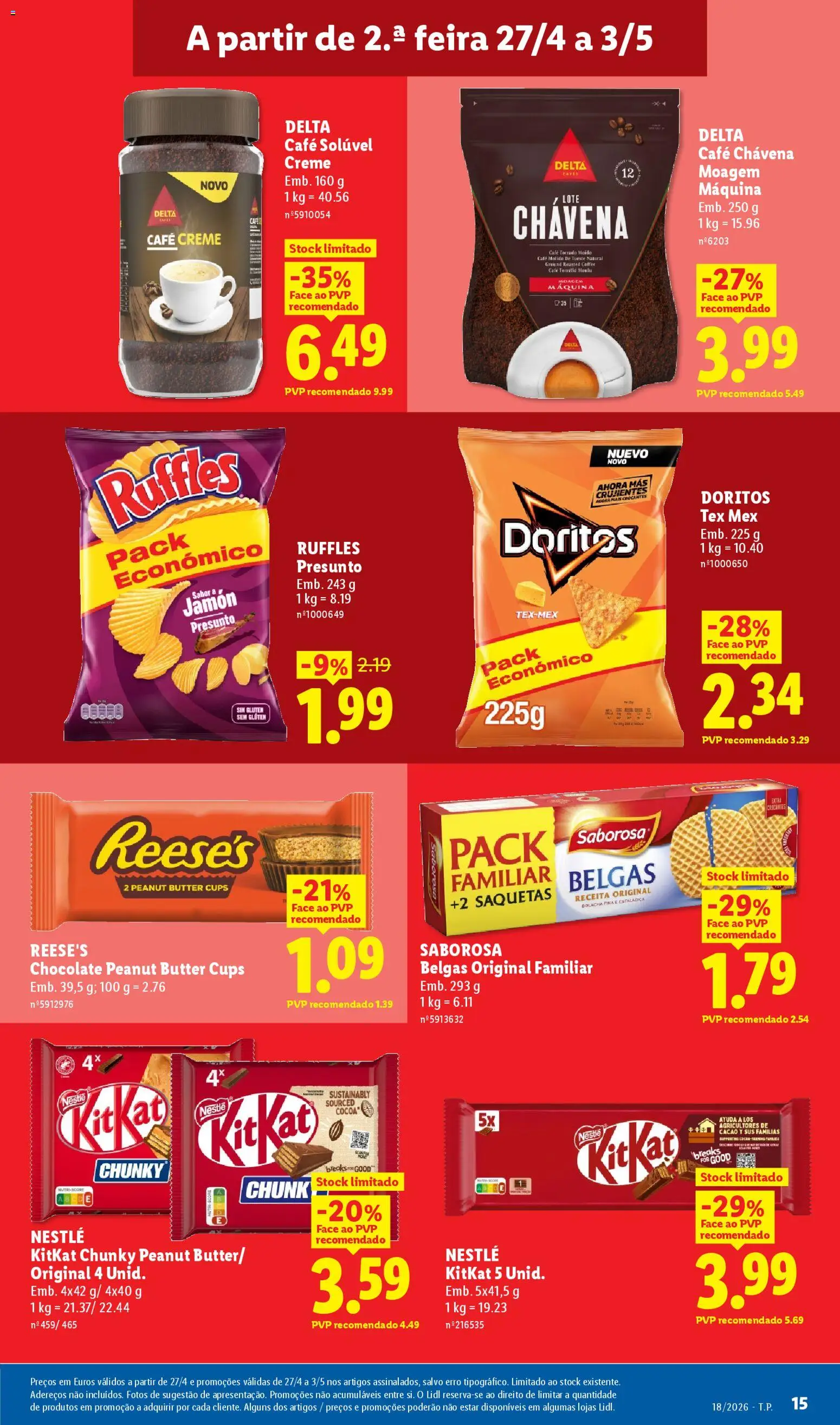 Lidl folheto │ válido de 27.04.2026 | Página: 15 | Produtos: Café solúvel, Nestlé, Café, Presunto