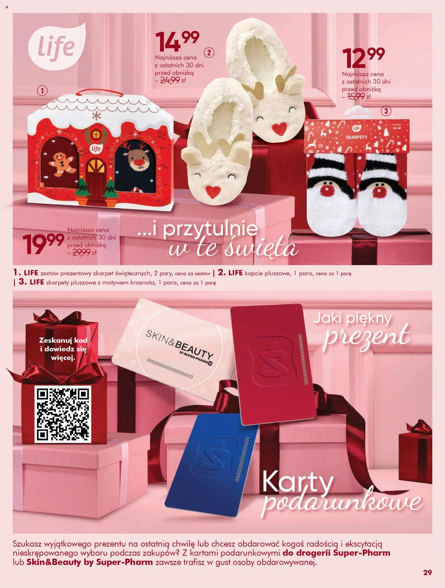 Super-pharm Gazetka - Jakie piękne Święta od 06.11.2025 | Strona: 29 | Produkty: Skarpety, Kapcie