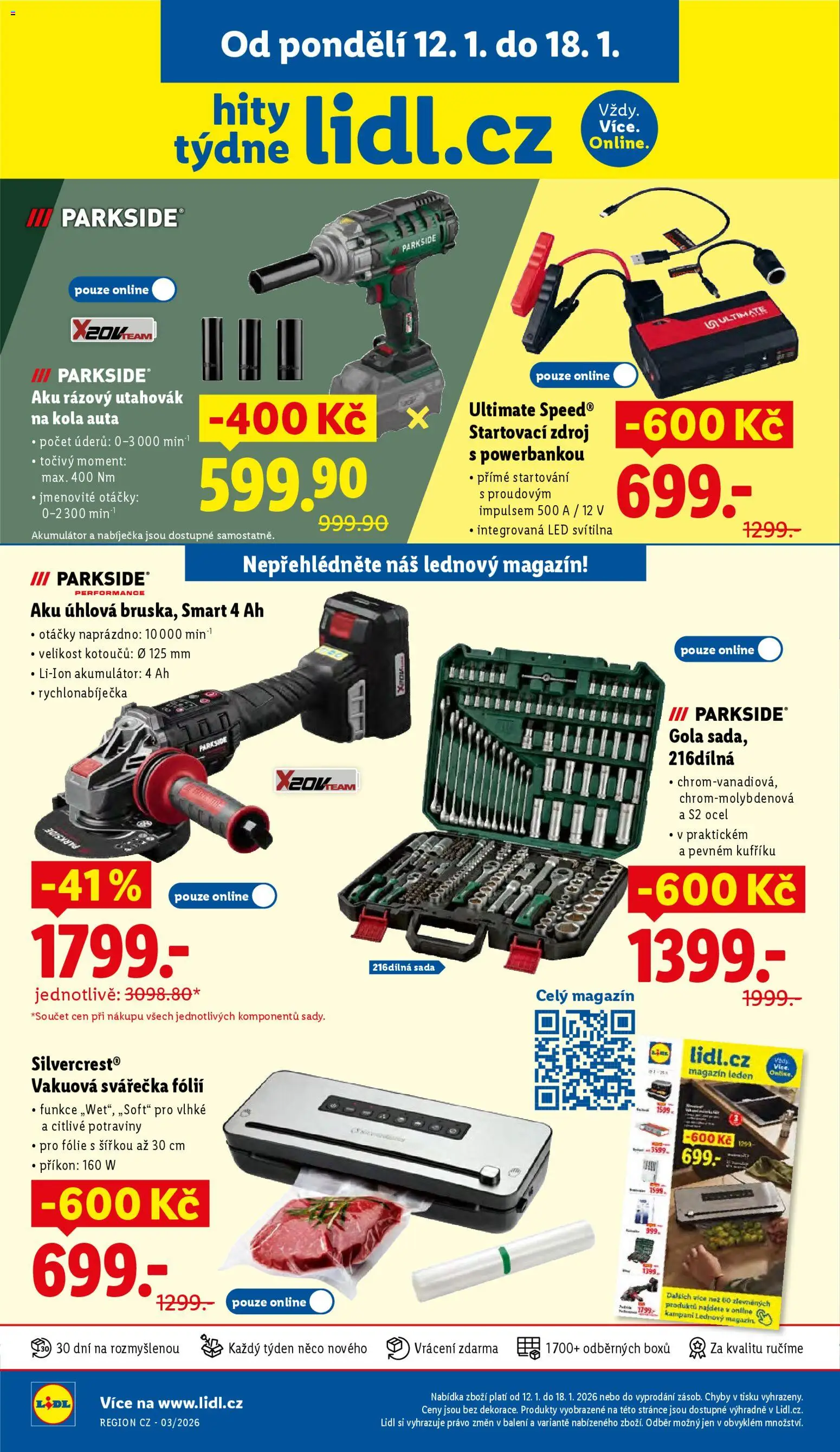 Lidl leták od 15.01.2026 | Strana: 28 | Produkty: Svářečka, Rázový utahovák, Potraviny, Kola