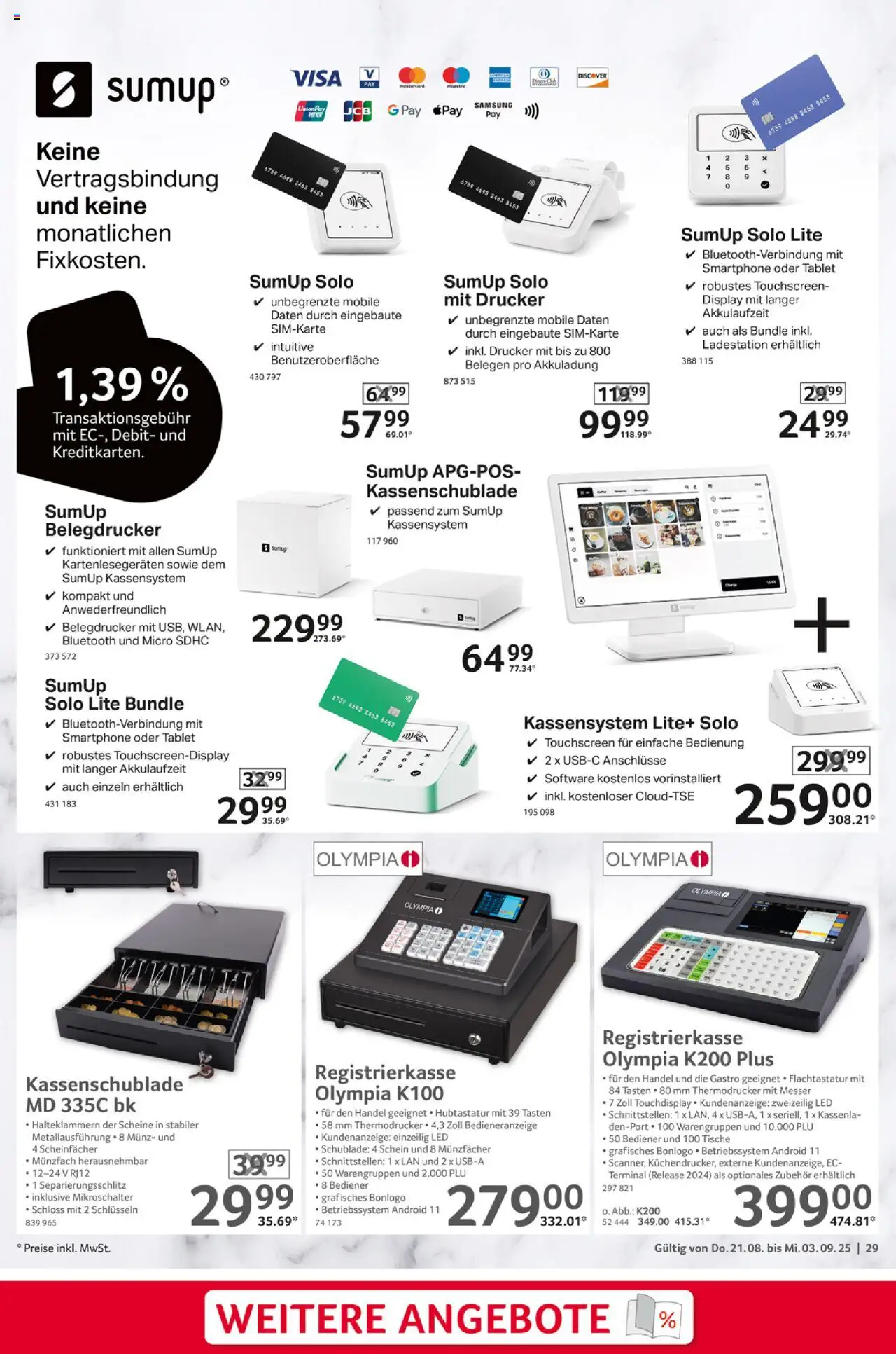 Selgros Gastronomie - gültig ab dem 21.08.2025 | Seite: 29 | Produkte: Samsung, Smartphone, Tablet, Drucker