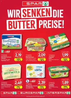 Spar Burgenland Preissenkung Butter ab 27.09.2025 gültig