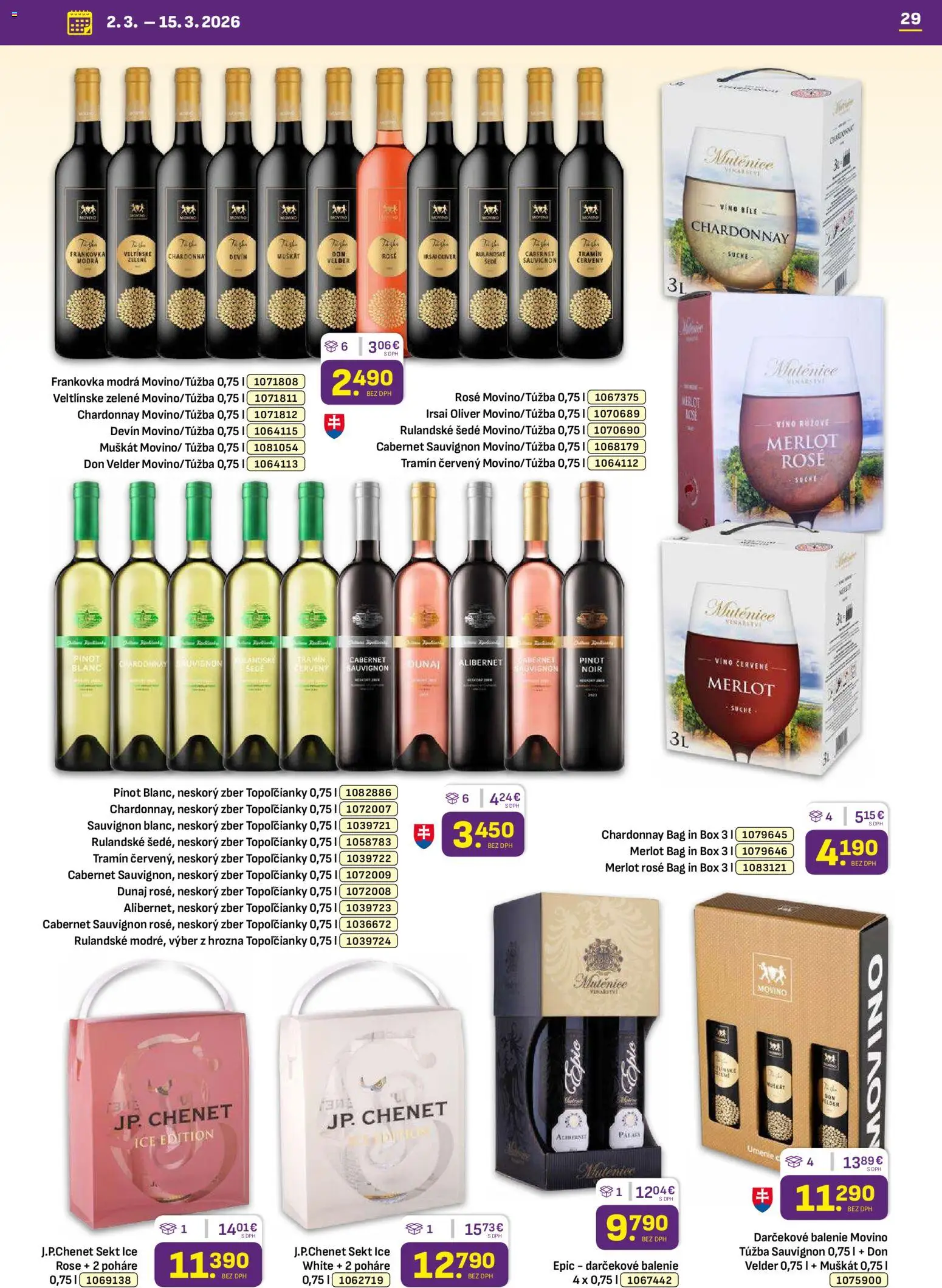 Nové Libex akcie – leták je platný od 02.03.2026 | Strana: 29 | Produkty: Víno