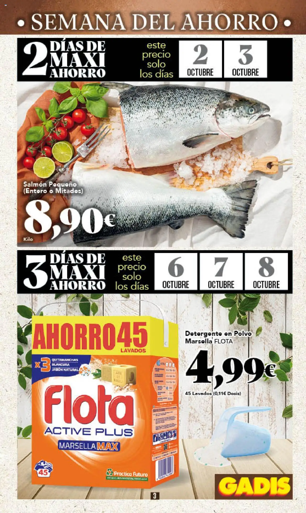 Gadis folleto │ válido desde el 02.10.2025 | Página: 3 | Productos: Polvo, Jabón, Quitamanchas, Detergente
