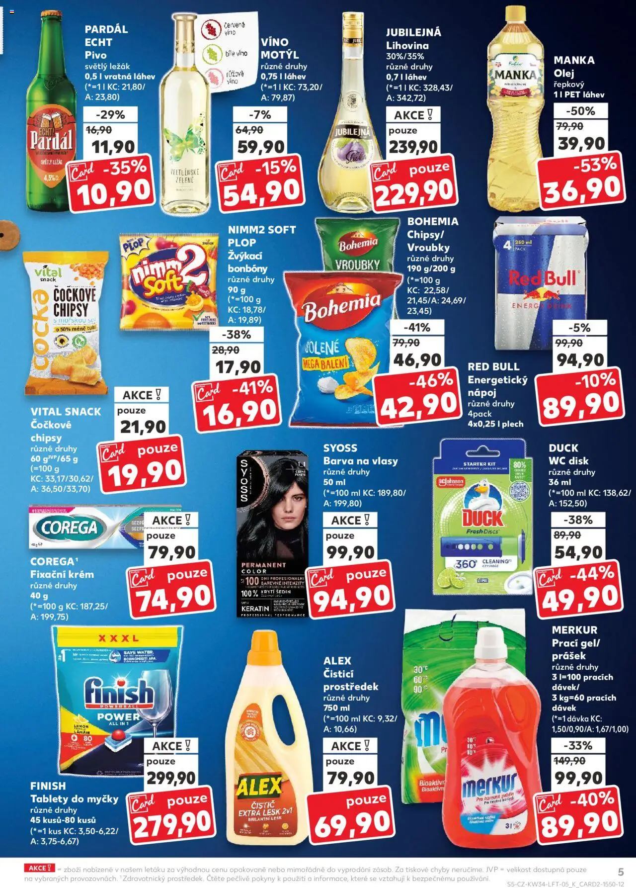 Kaufland leták - Praha 4 od 20.08.2025 | Strana: 5 | Produkty: Pardál, Energetický nápoj, Chipsy, Wc