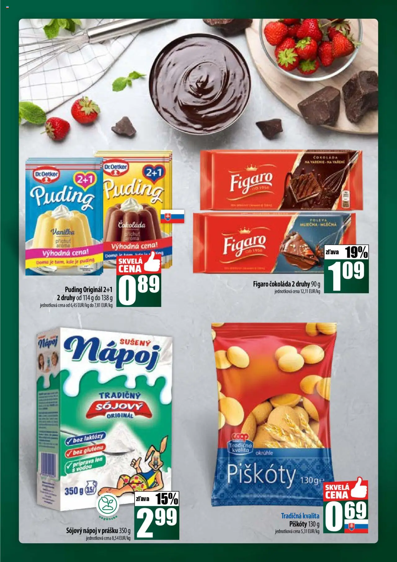 Nové COOP Jednota akcie – leták je platný od 09.10.2025 | Strana: 33 | Produkty: Puding, Čokoláda