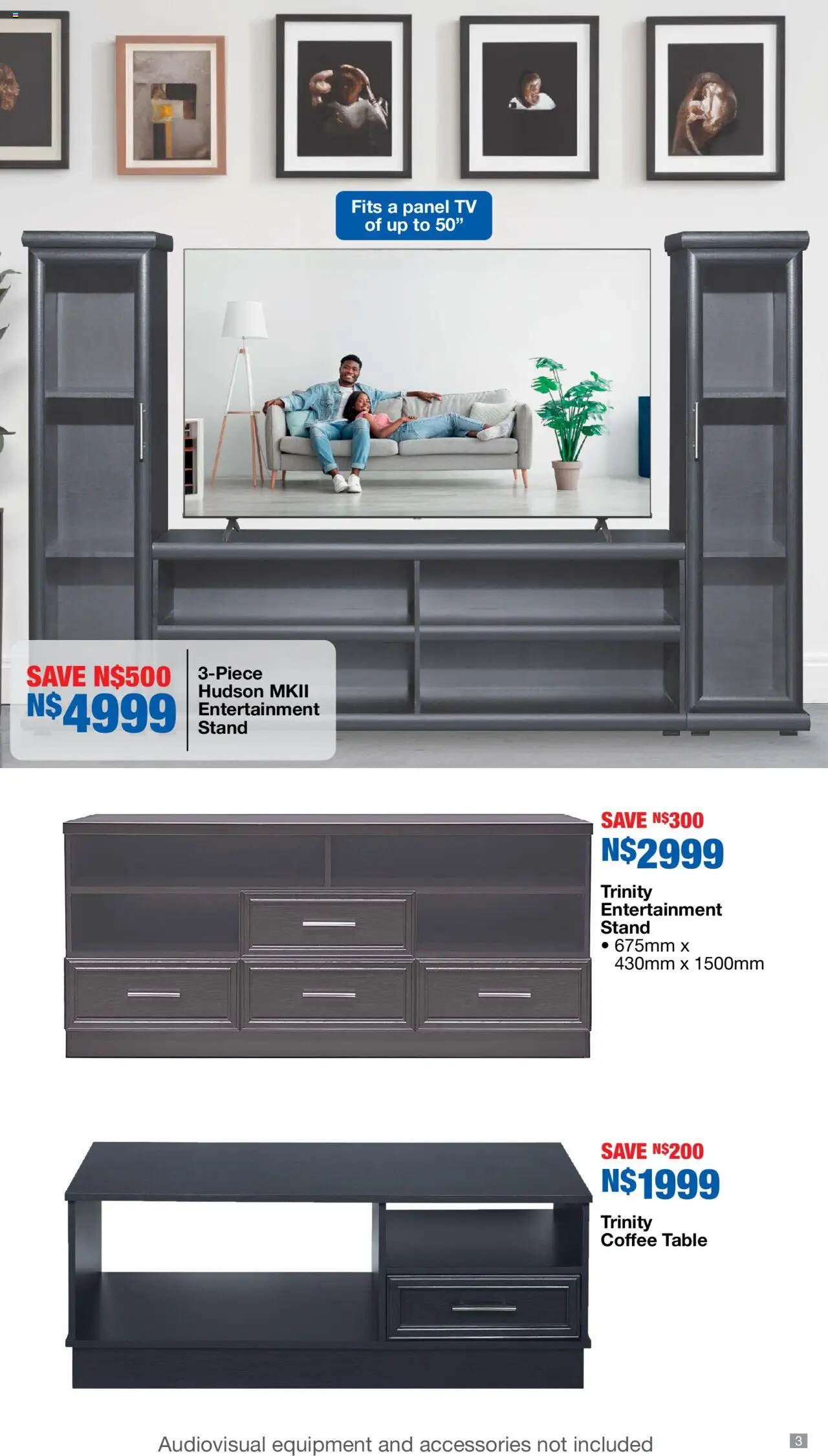 New OK Furniture catalogue – valid from 06.10.2025 | Page: 3 | Products: TV, Coffee table, Table, Coffee