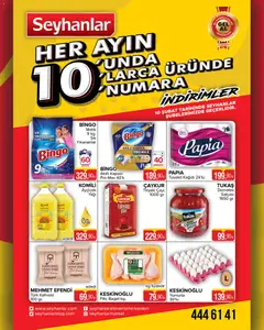 10.02.2026 tarihinden itibaren geçerli olan Seyhanlar Market kataloğu önizlemesi