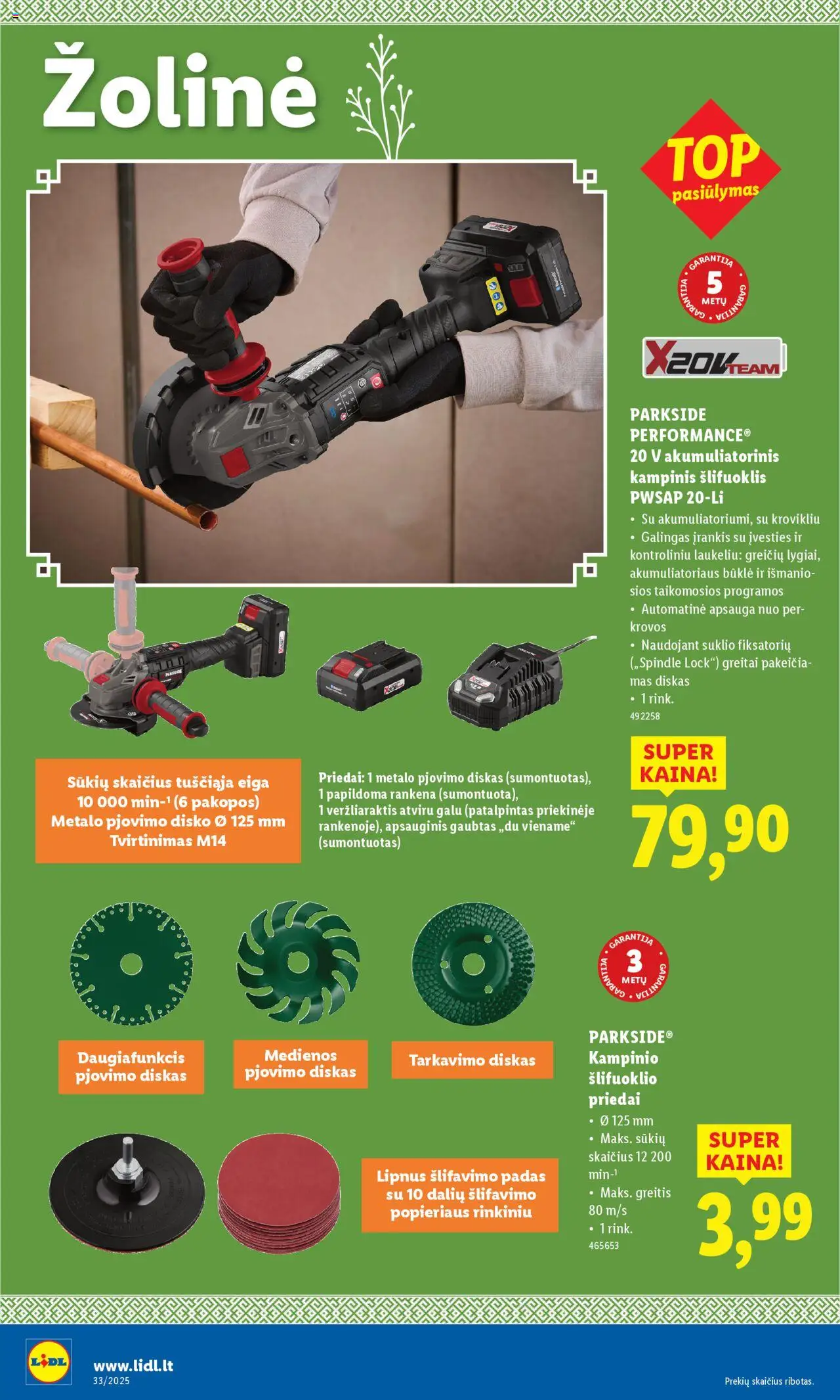 LIDL - Leidinys - Ne maisto prekių pasiūlymai│galioja nuo 11.08.2025 | Puslapis: 4 | Prekių: Diskas