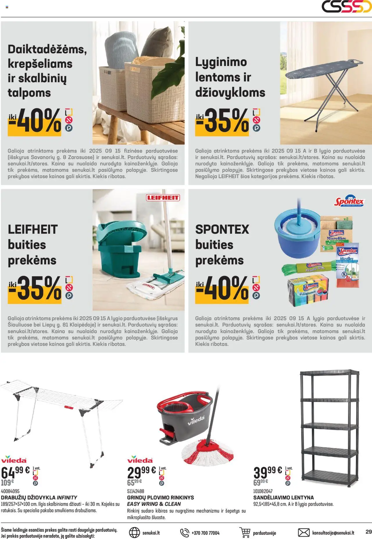 Senukai - Leidinys - Visada išsirinksi│galioja nuo 20.08.2025 | Puslapis: 29 | Prekių: Džiovykla, Lentyna, Pakaba, Kibiras