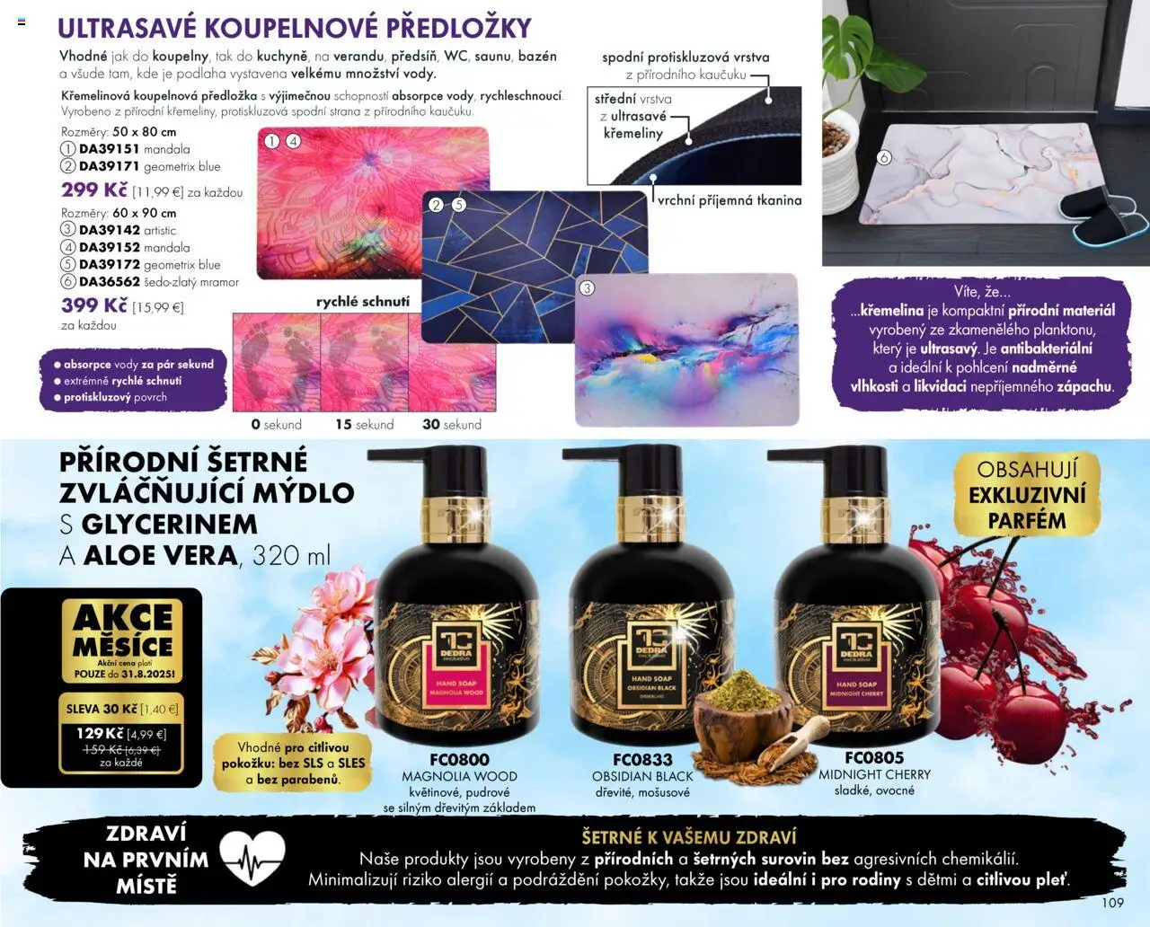 Dedra Katalog 8 2025 │ platný od 25.07.2025 | Strana: 9 | Produkty: Parfém, Bazén, Podlaha, Mydlo