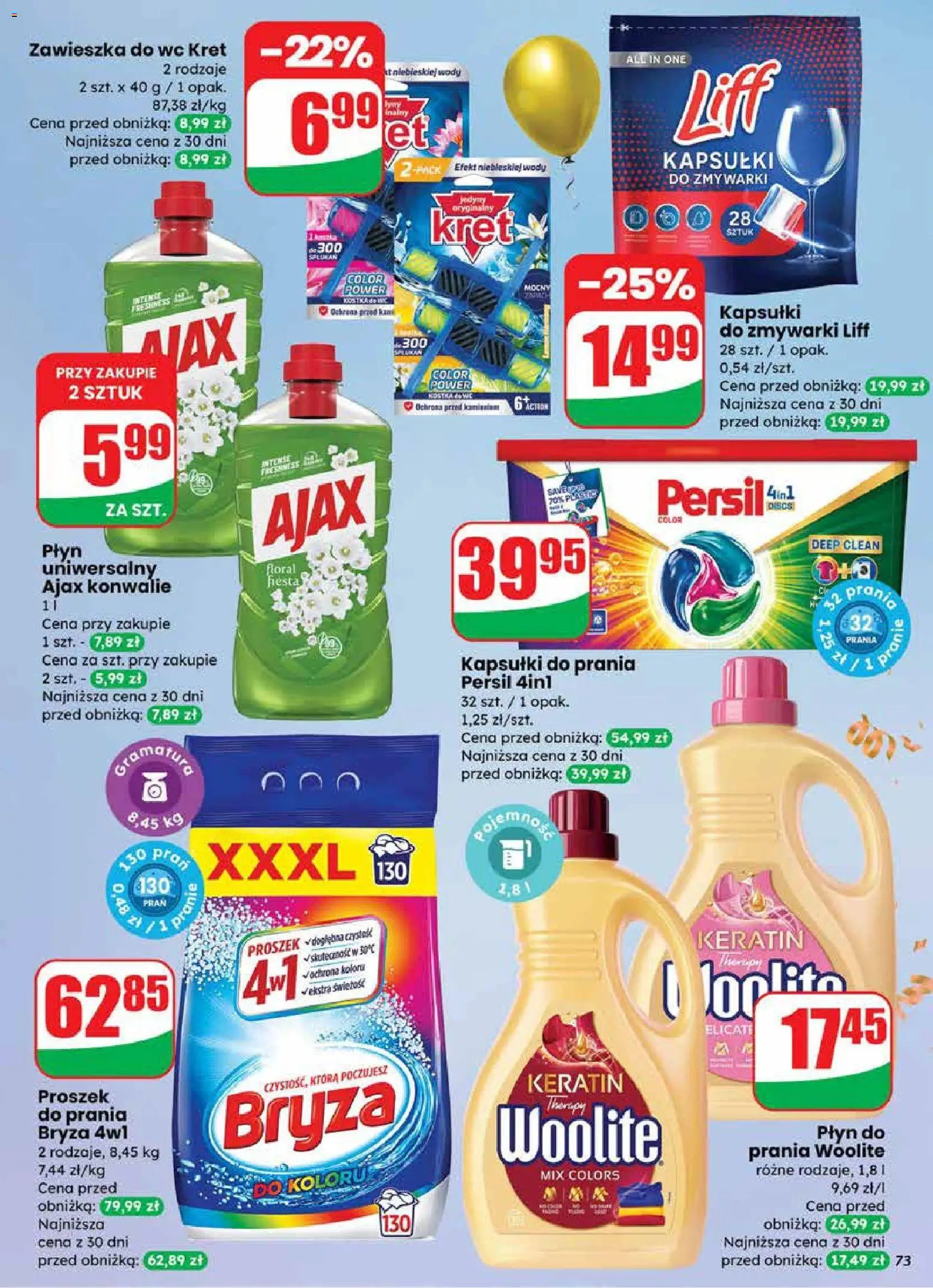 Dino Gazetka od 27.12.2025 | Strona: 73 | Produkty: Persil, Kapsułki do prania, Proszek do prania, Detergent