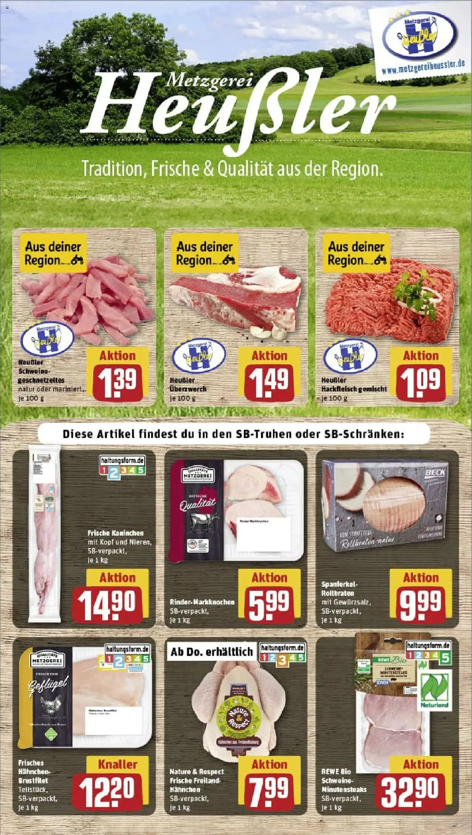 Rewe prospekt Giengen An Der Brenz	 – gültig ab 26.01.2026 | Seite: 8 | Produkte: Hahnchen, Kaninchen, Hackfleisch
