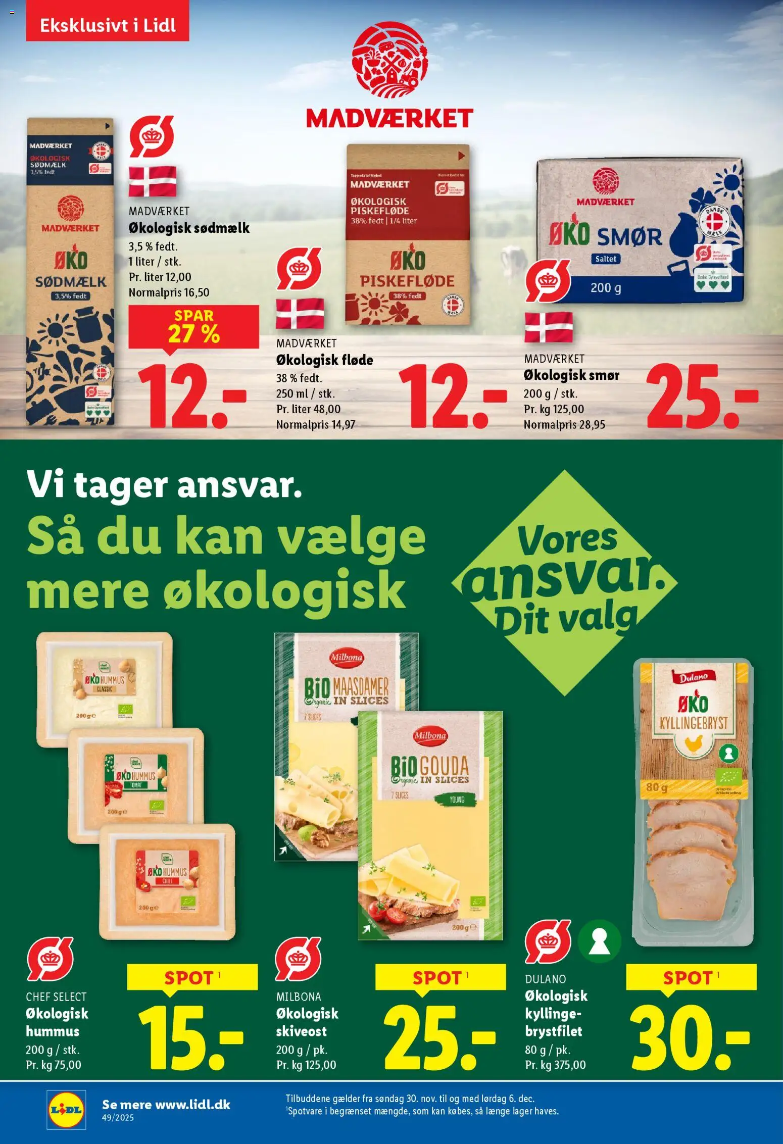 Lidl tilbudsavis – gyldig fra 30.11.2025 | Side: 27 | Produkter: Smør, Fløde, Skiveost, Søm