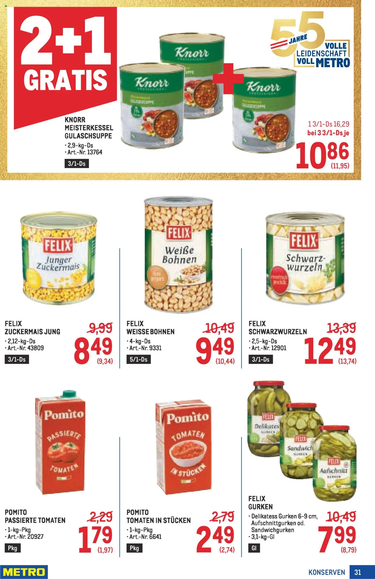 Metro angebote Profi gültig ab 19.02.2026 | Seite: 31 | Produkte: Gurken, Tomaten