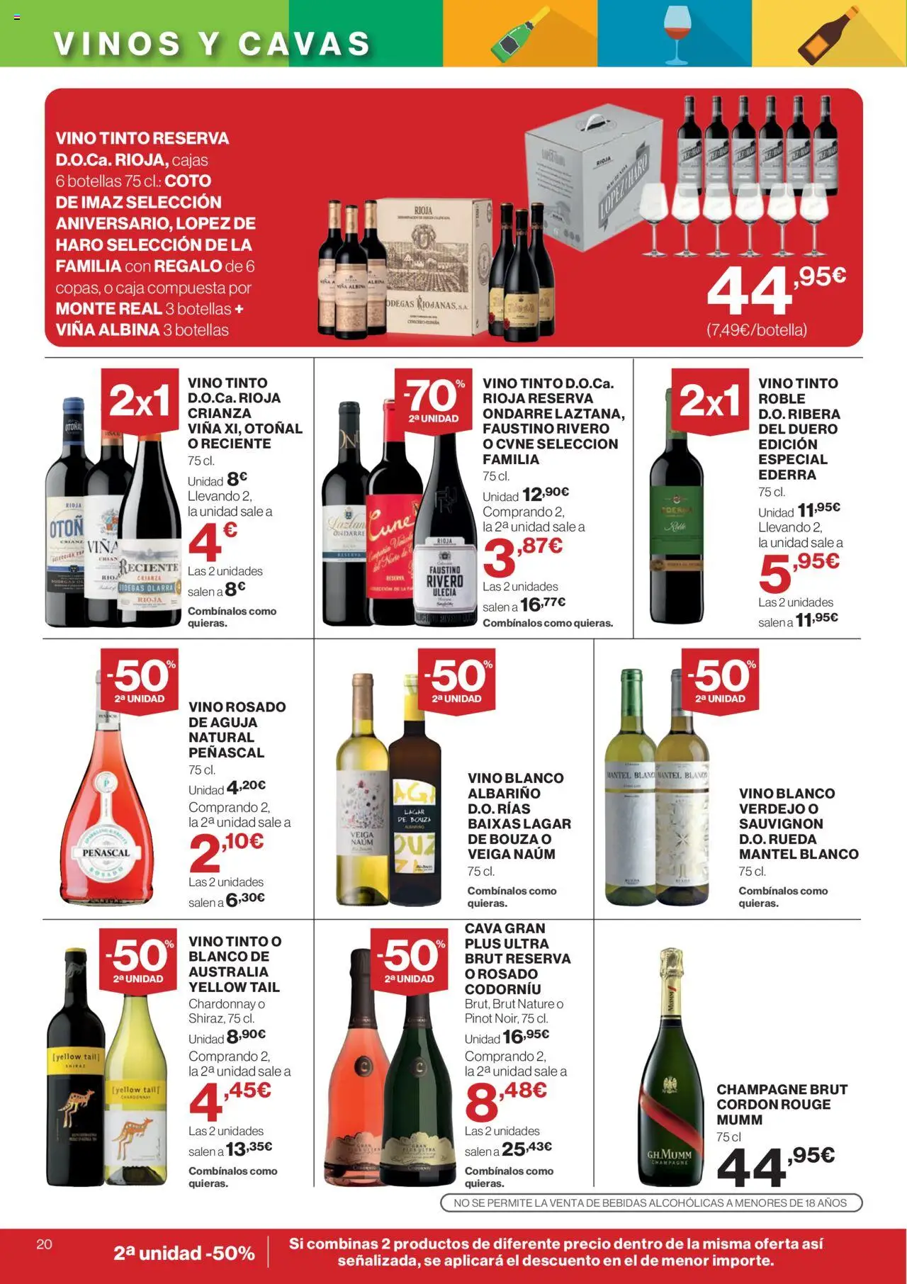 Supercor folleto │ válido desde el 11.09.2025 | Página: 20 | Productos: Mantel, Vino rosado, Vino, Caja